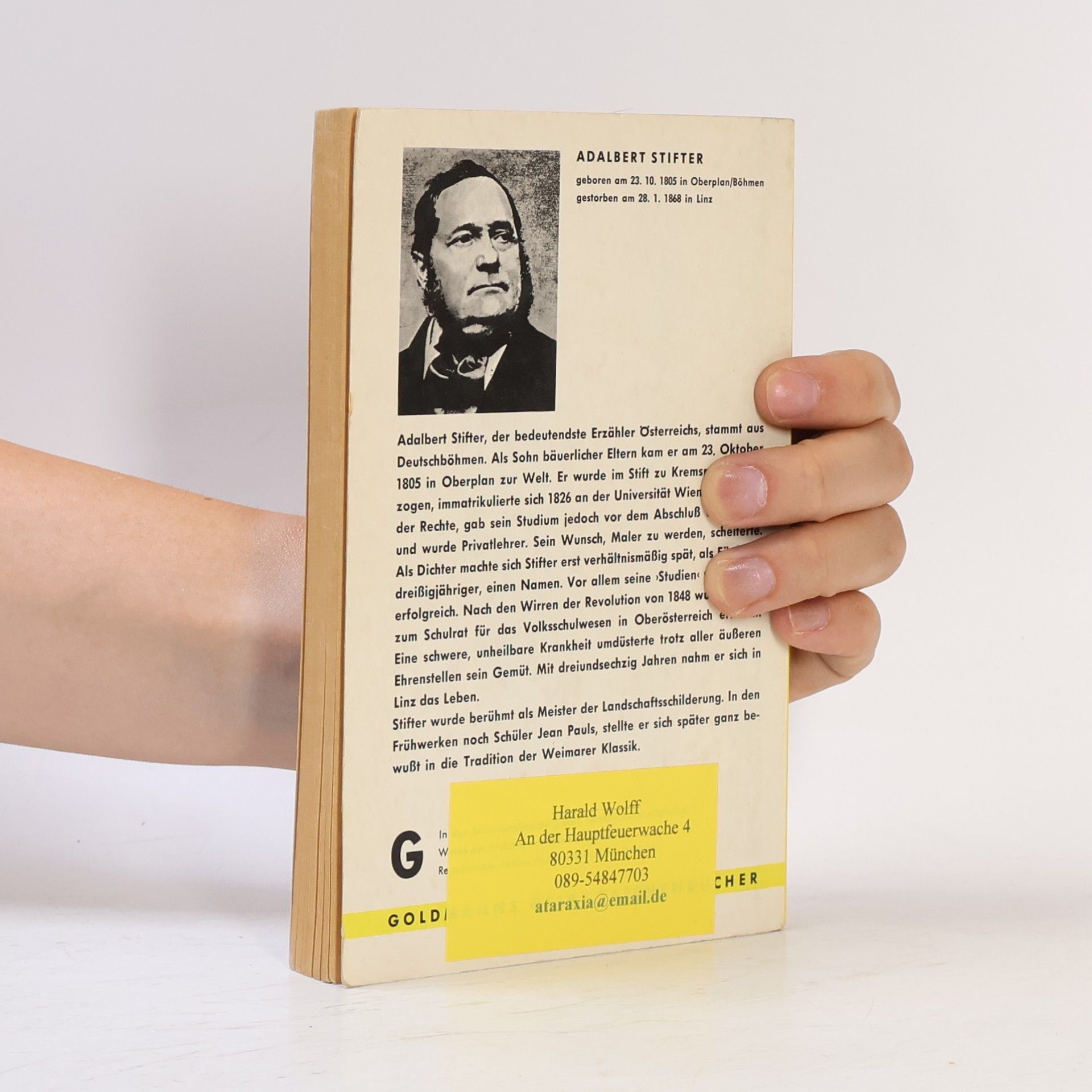 Adalbert Stifter Studien I