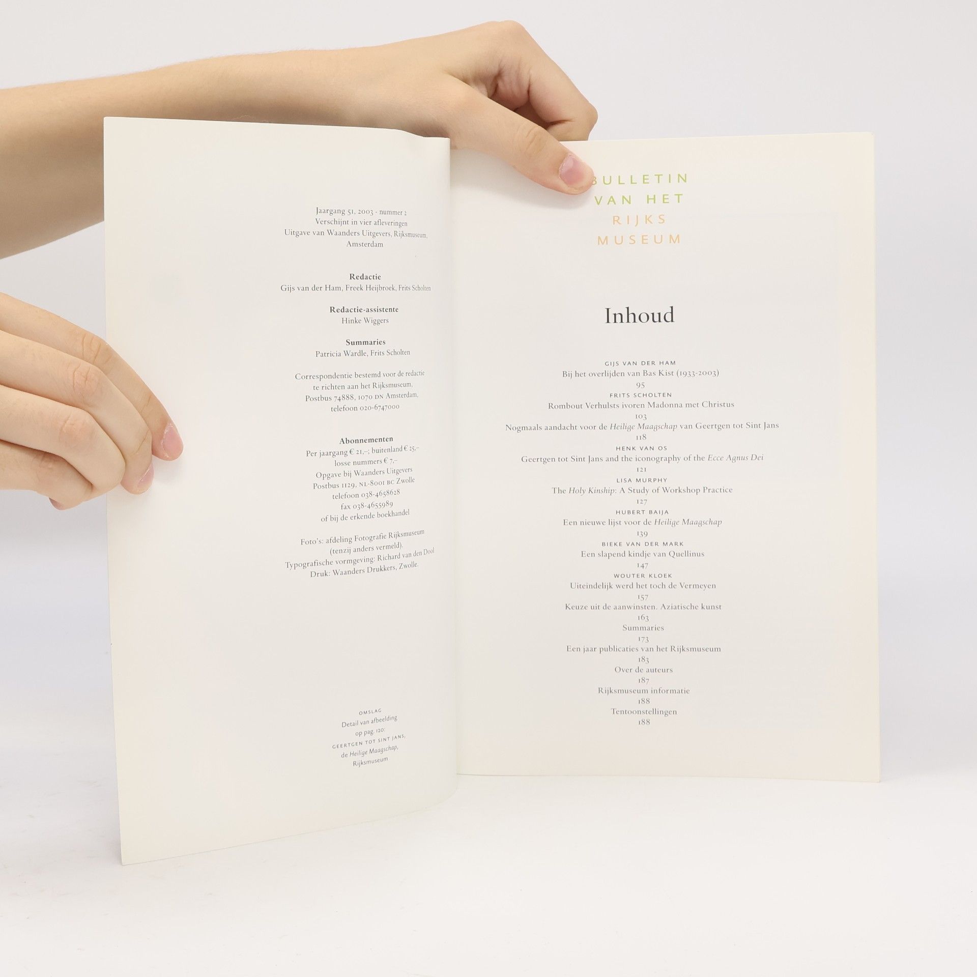 Gijs van der Hammen Bulletin van het Rijksmuseum jaargang 51, 2003 / nummer 2