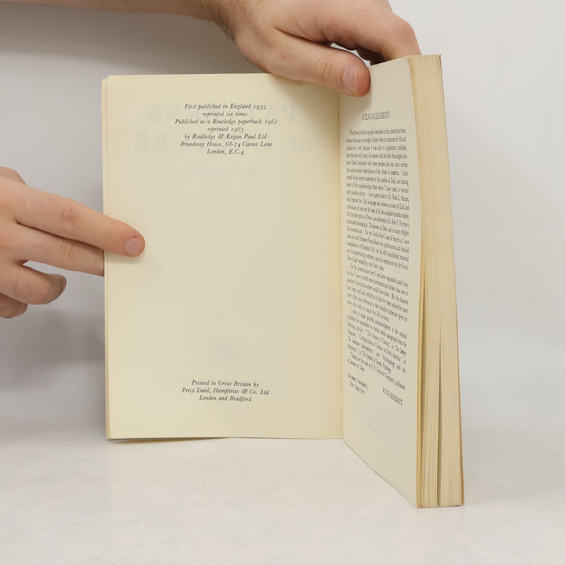 Ruth Benedict Patterns of Culture