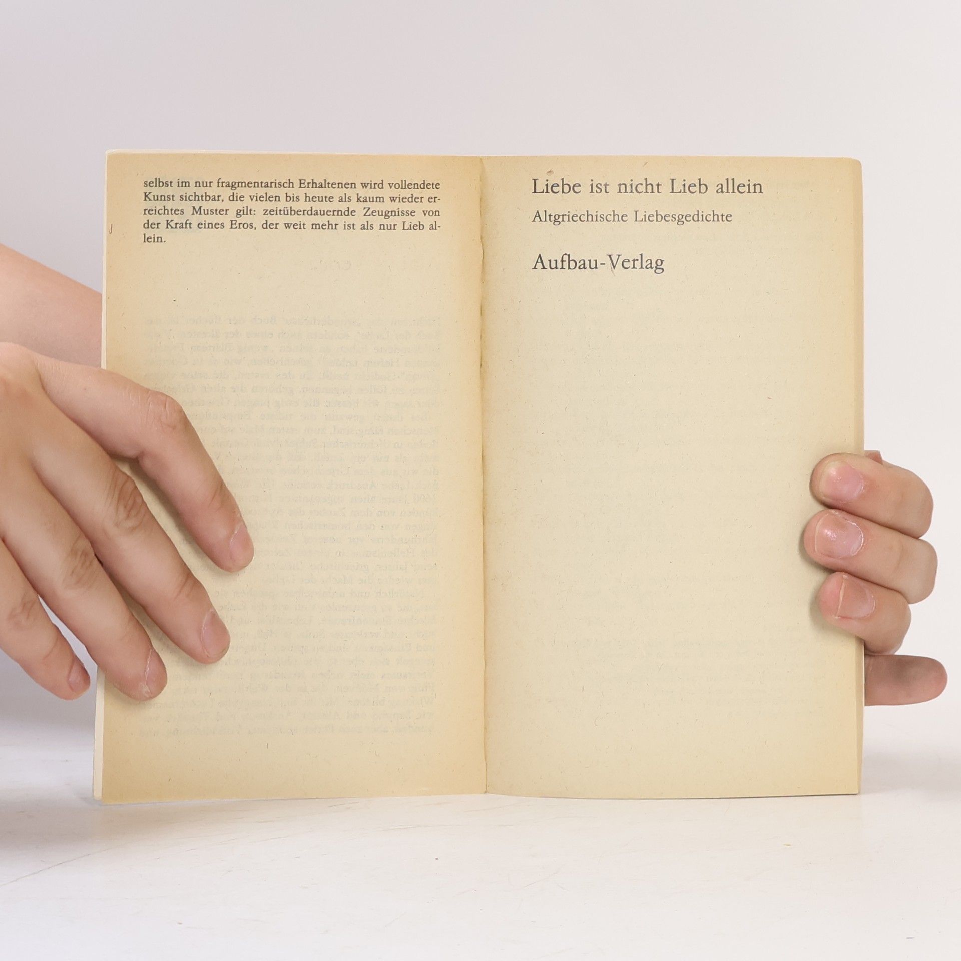 Collectif d'auteurs Liebe ist nicht Lieb allein