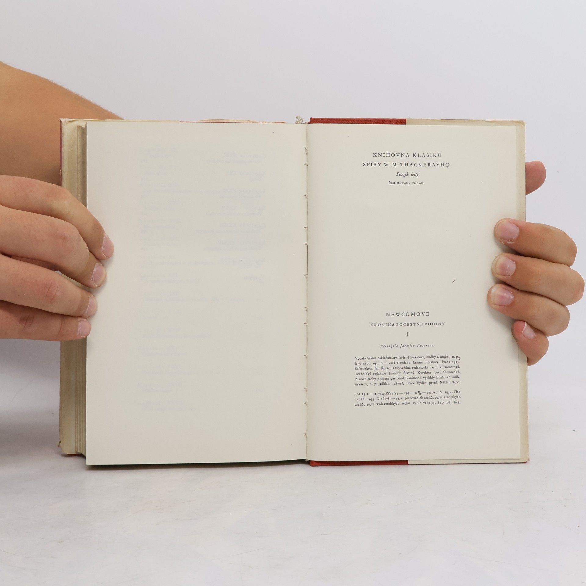 William Makepeace Thackeray Newcomové: kronika počestné rodiny I.