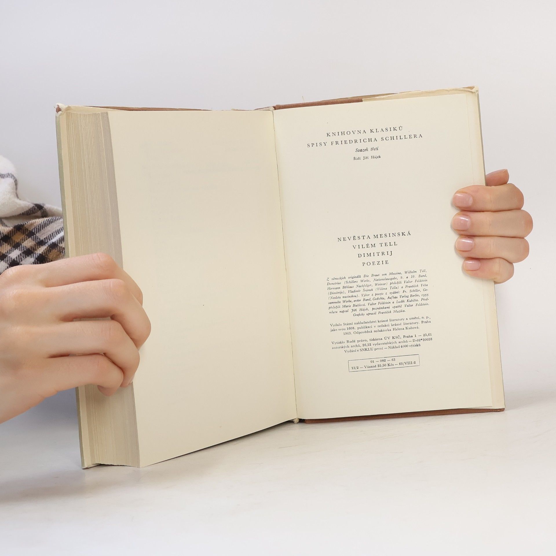 Friedrich Schiller Nevěsta mesinská. Vilém Tell. Dimitrij. Poezie
