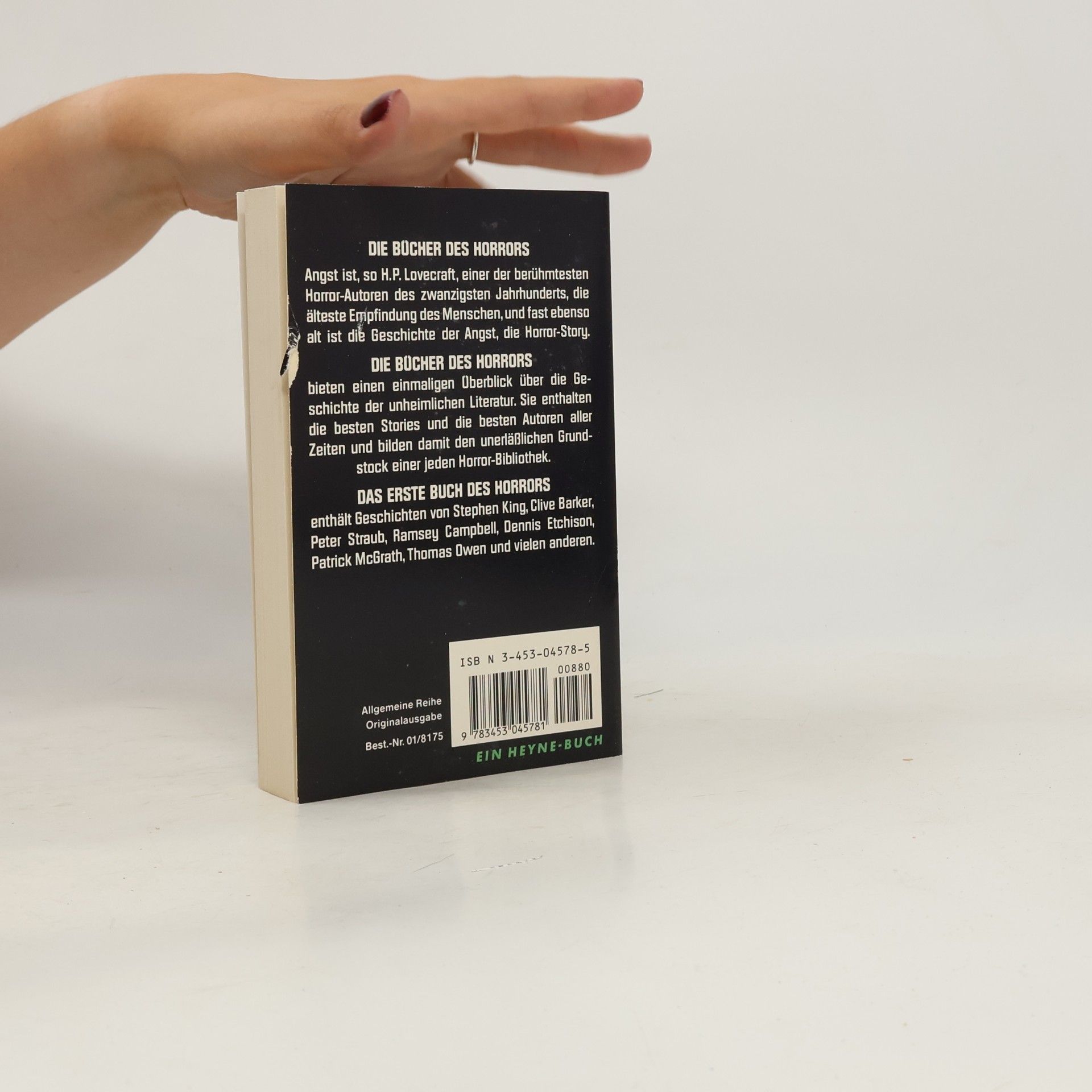 Joachim Körber Das erste Buch des Horrors. Die Geschichte der unheimlichen Literatur in meisterhaften Erzählungen - 1940 bis heute.