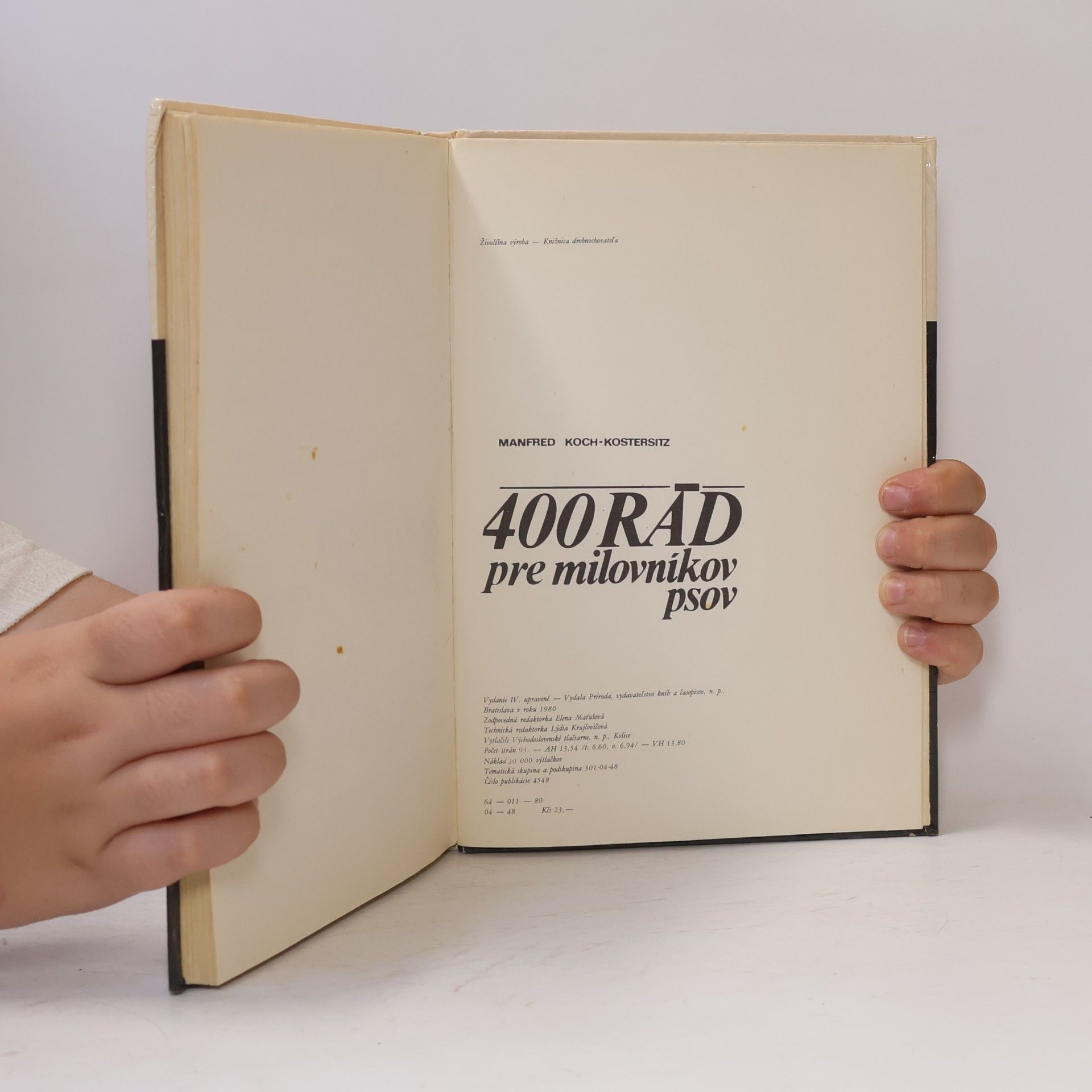 Manfred Koch-Kostersitz 400 rád pre milovníkov psov