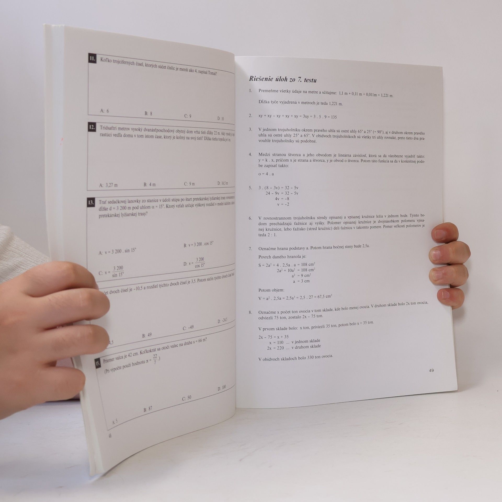 Bálint, Ľudovit Testy z matematiky pre žiakov 9. ročníka základných škol