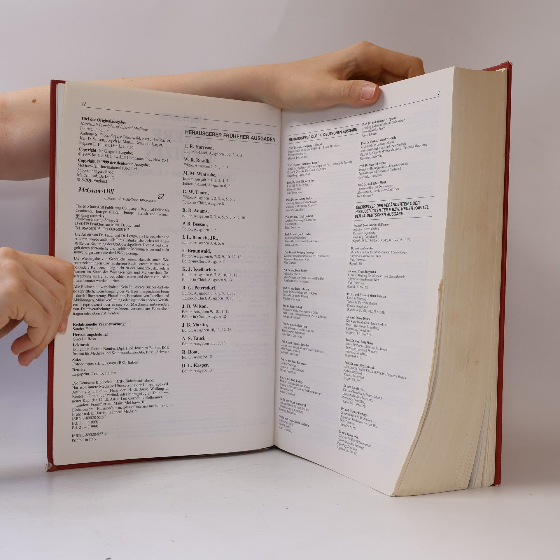Various authors Harrisons Innere Medizin 1