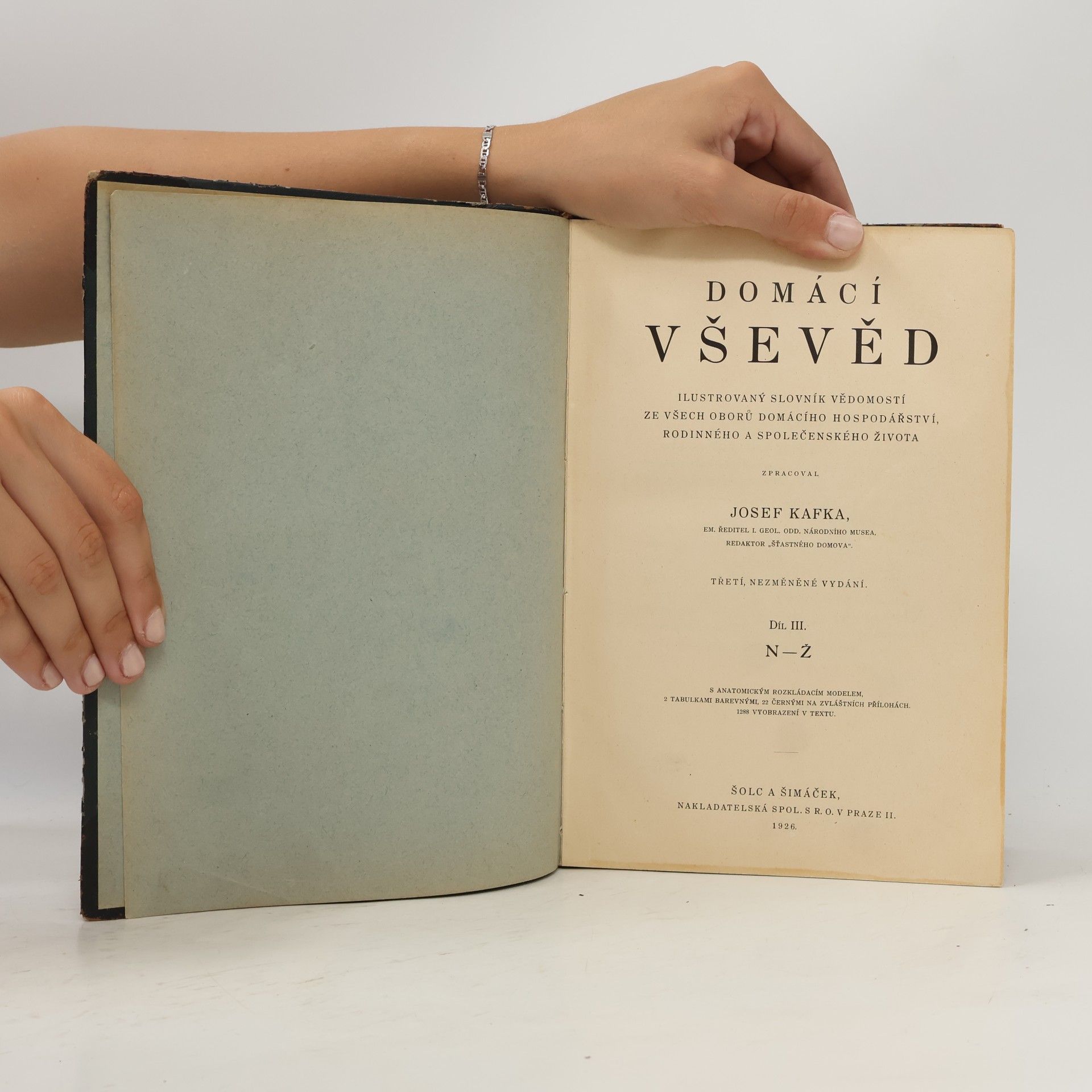 Kafka Josef Domácí vševěd. Díl III., N–Ž
