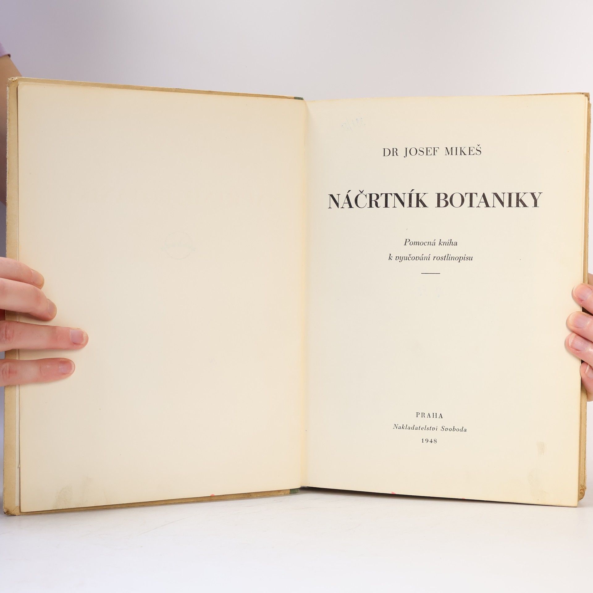 Josef Mikeš Náčrtník Botaniky