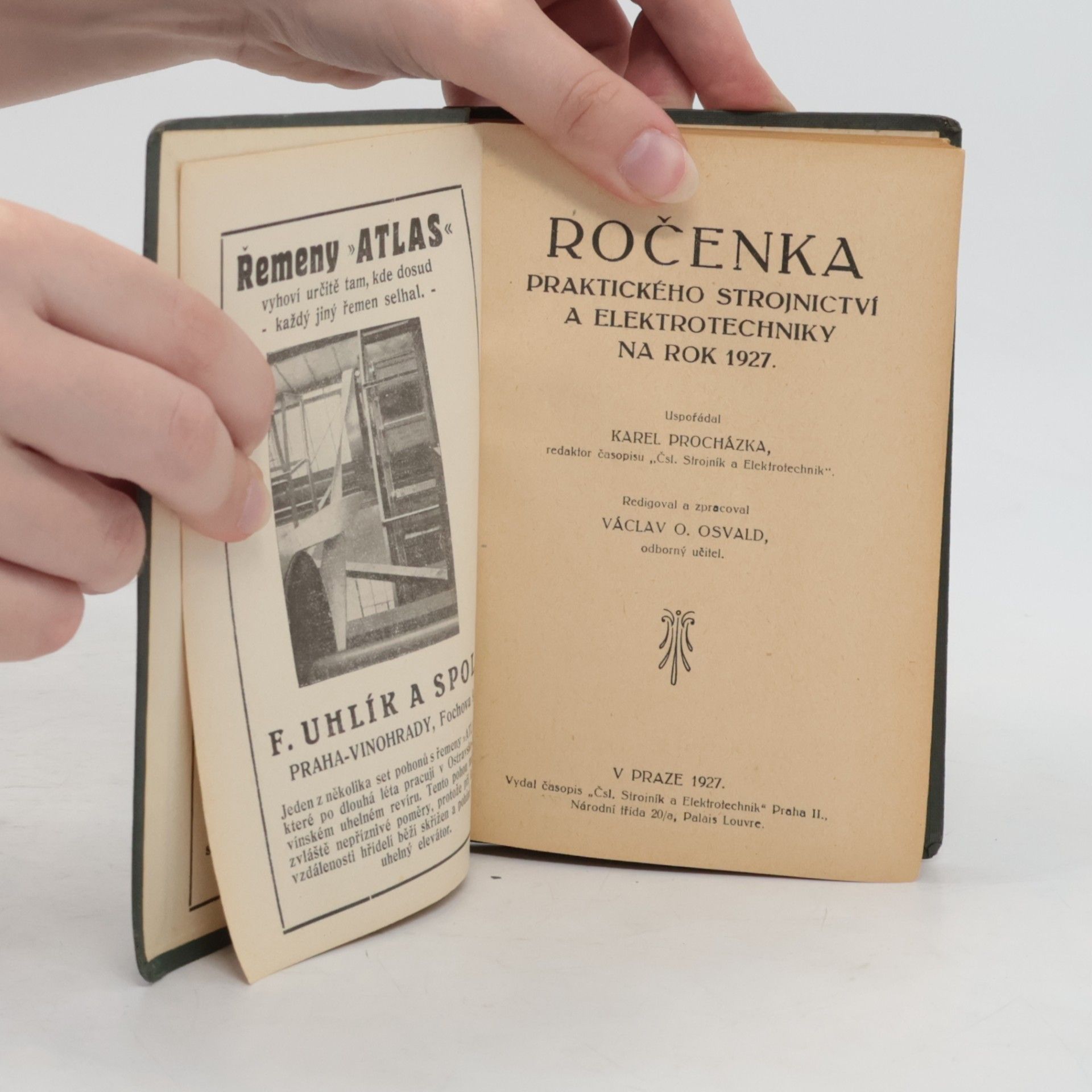 Karel Procházka Ročenka praktického strojnictví a elektrotechniky na rok 1927