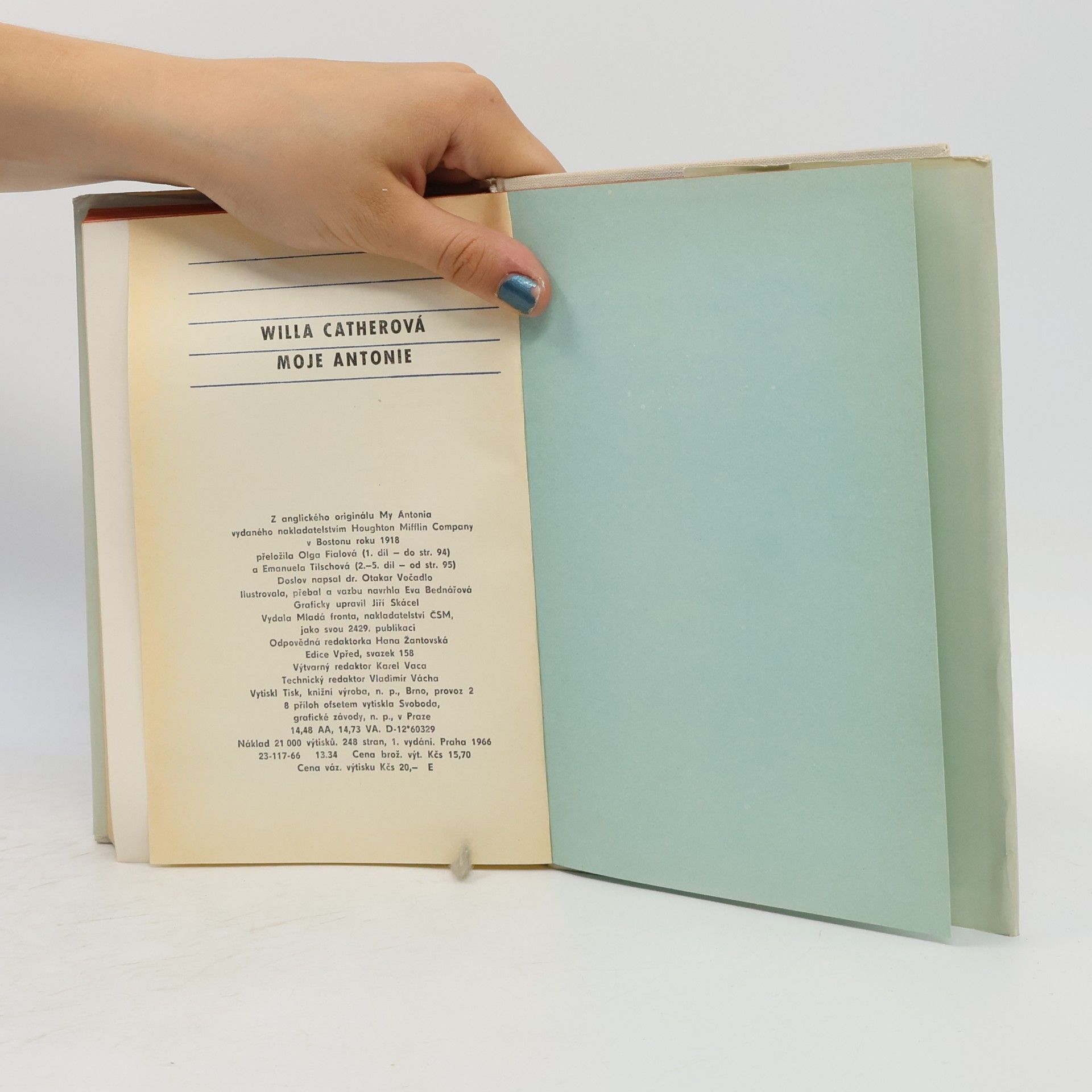 Willa Sibert Cather Moje Antonie