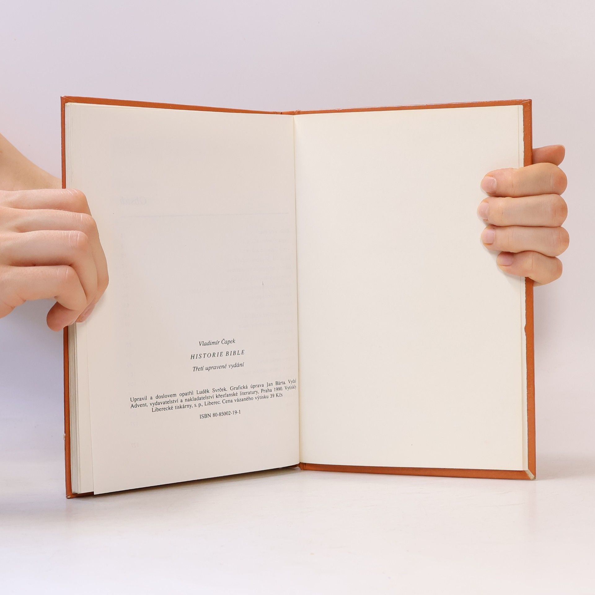 Vladimír Čapek Historie bible