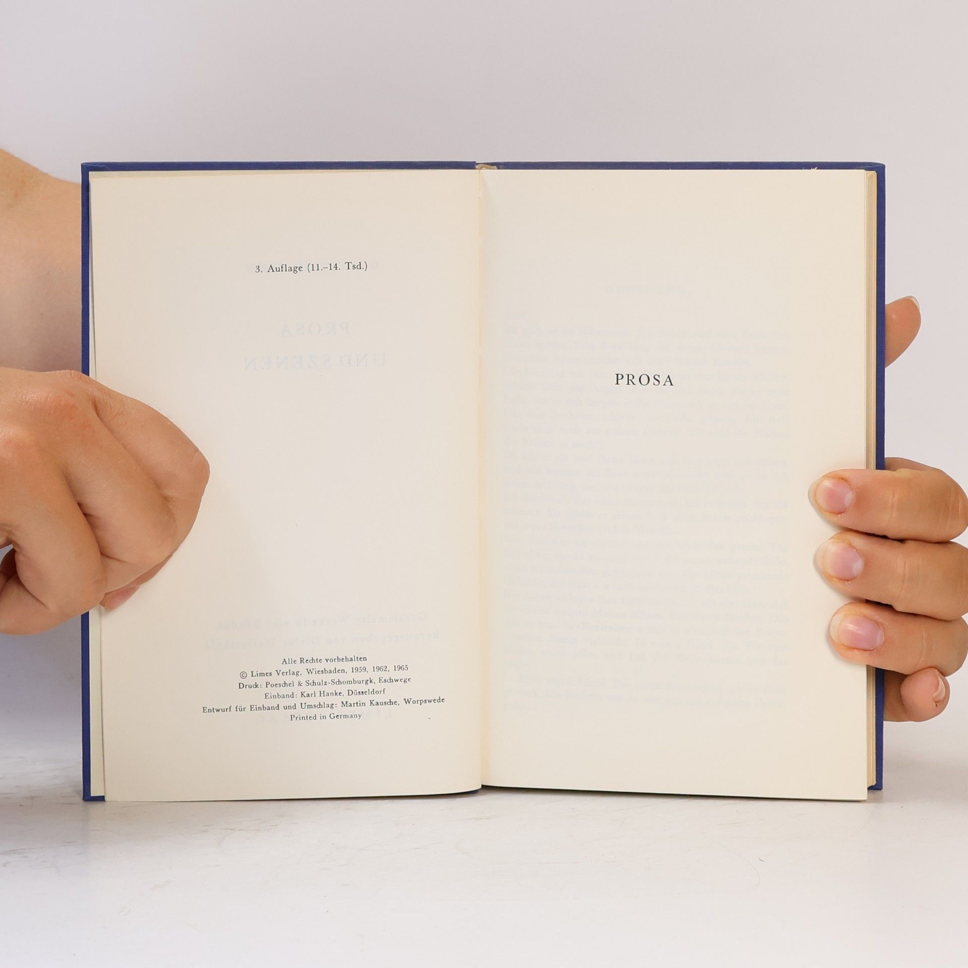 Gottfried Benn Prosa und Szenen