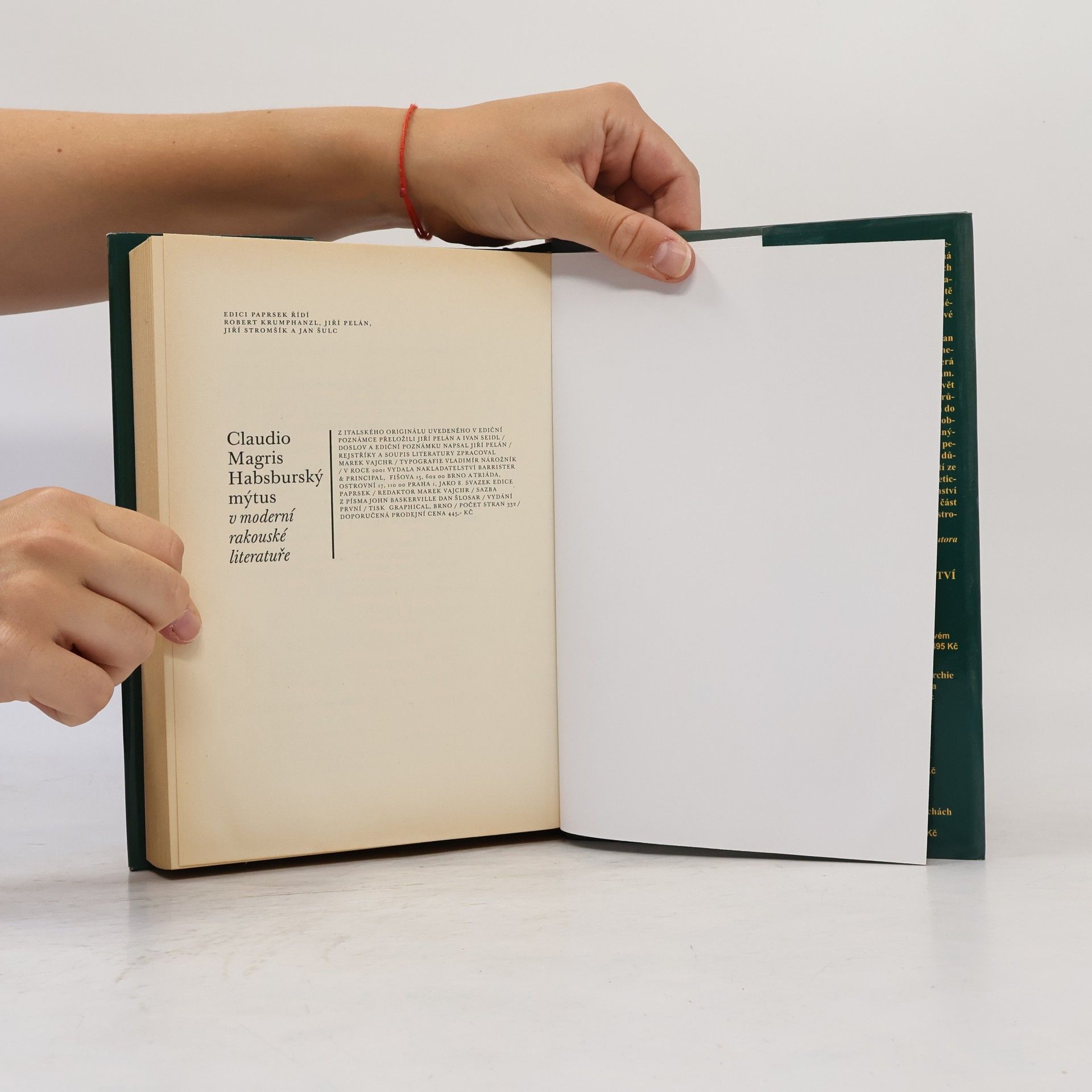 Claudio Magris Habsburský mýtus v moderní rakouské literatuře