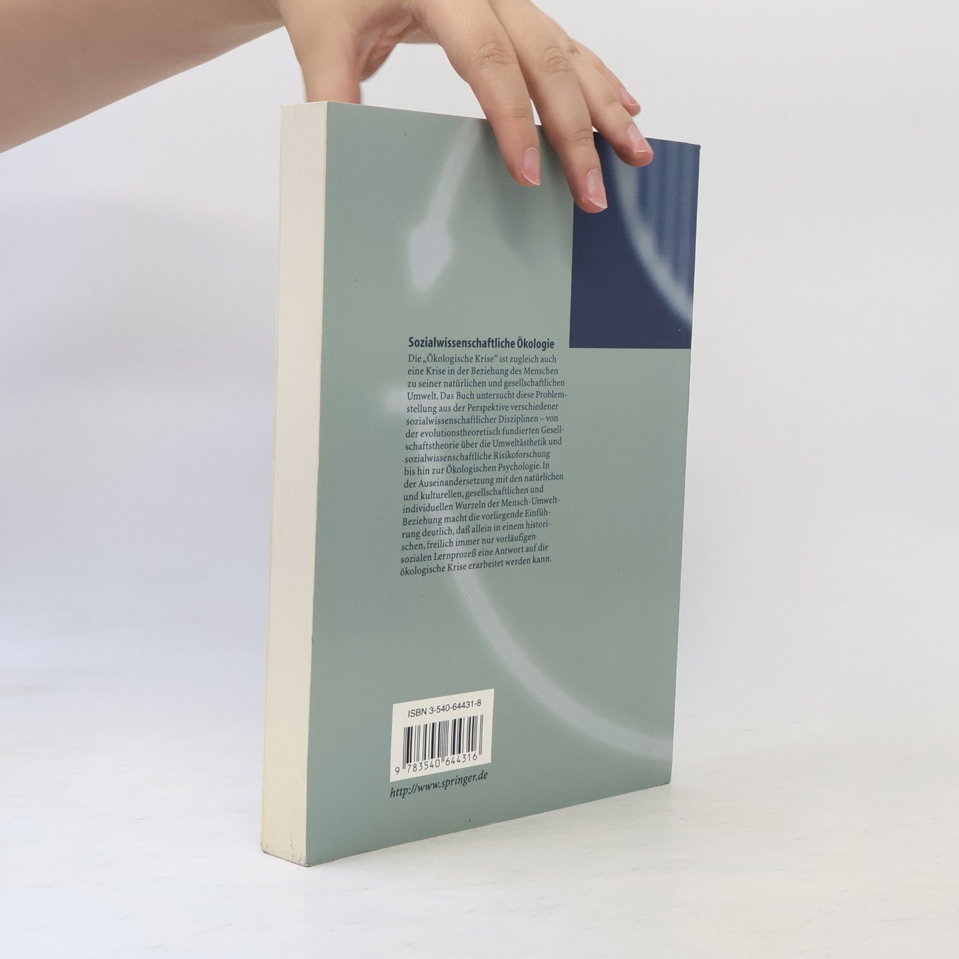 Armin Günther Springer-Lehrbuch: Sozialwissenschaftliche Ökologie
