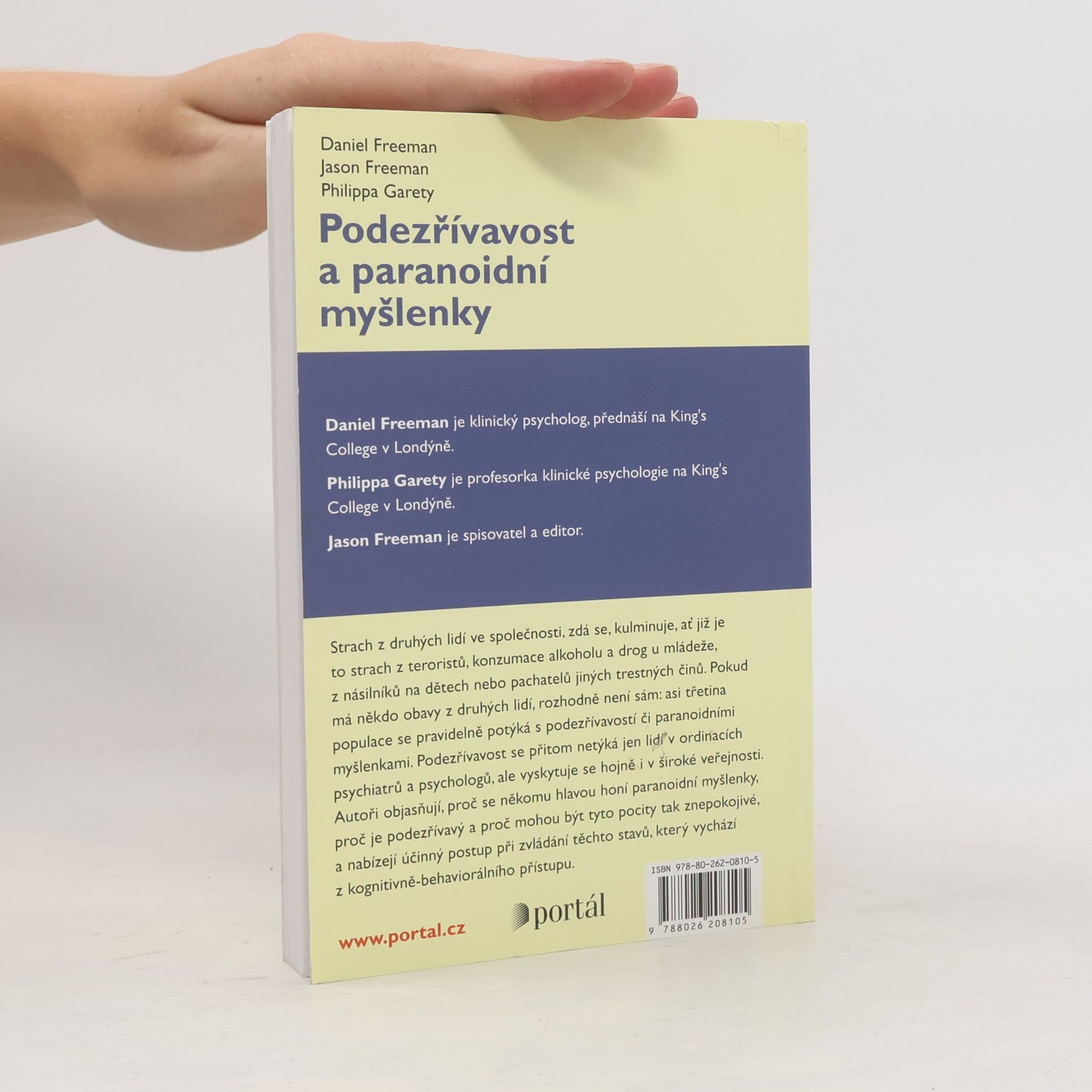 Daniel E. Freeman Podezřívavost a paranoidní myšlenky