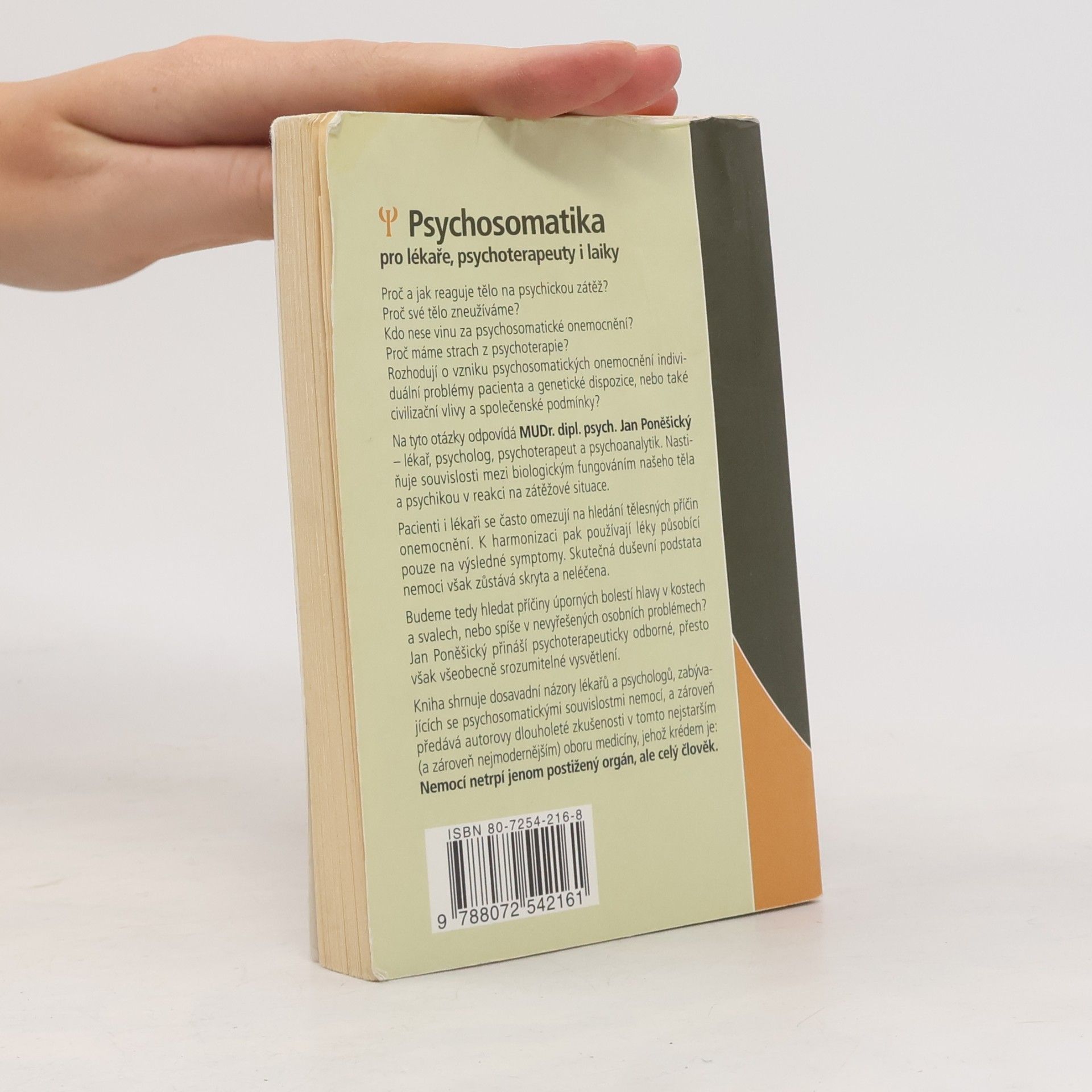 Jan Poněšický Psychosomatika pro lékaře, psychoterapeuty i laiky