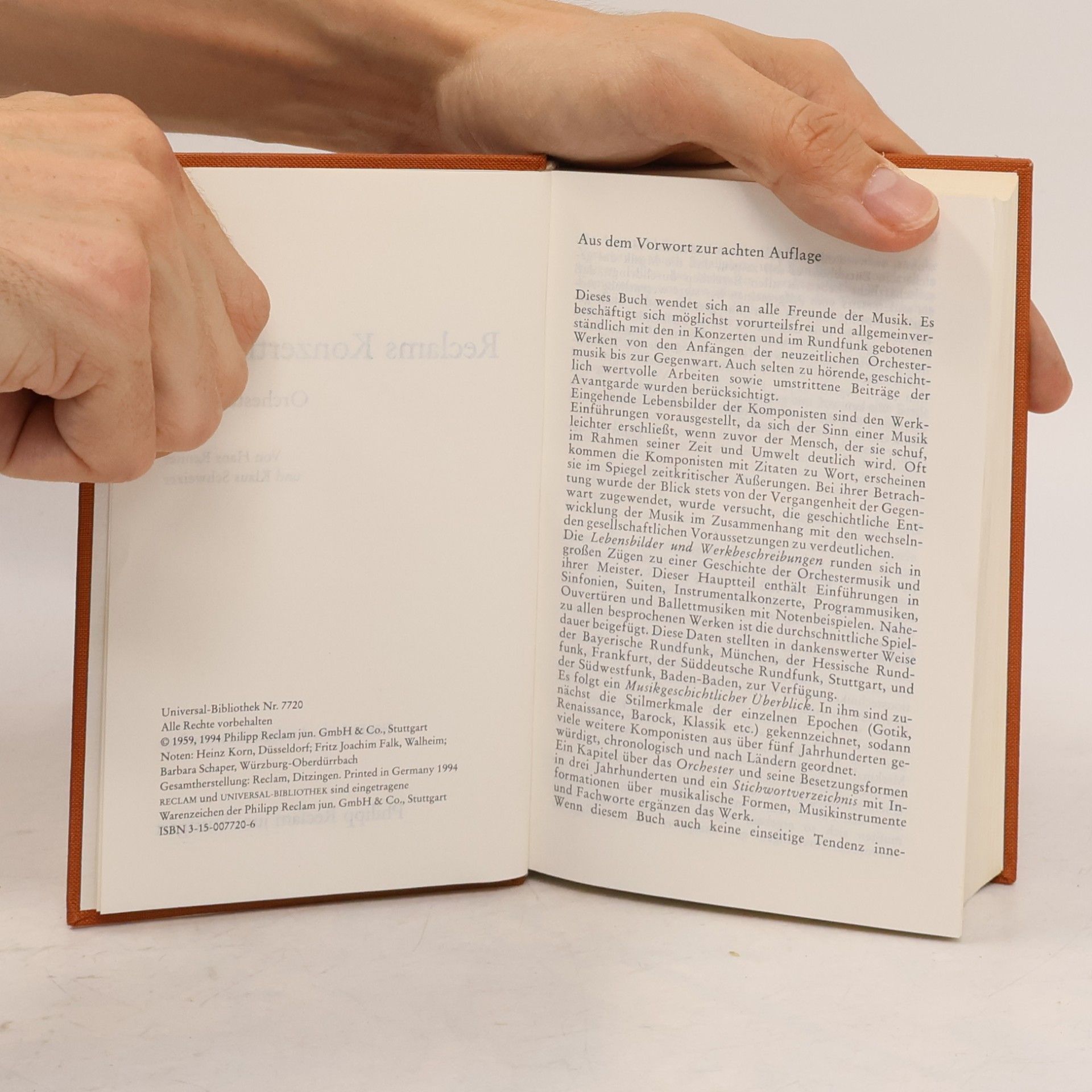 Autorenkollektiv Reclams Konzertführer