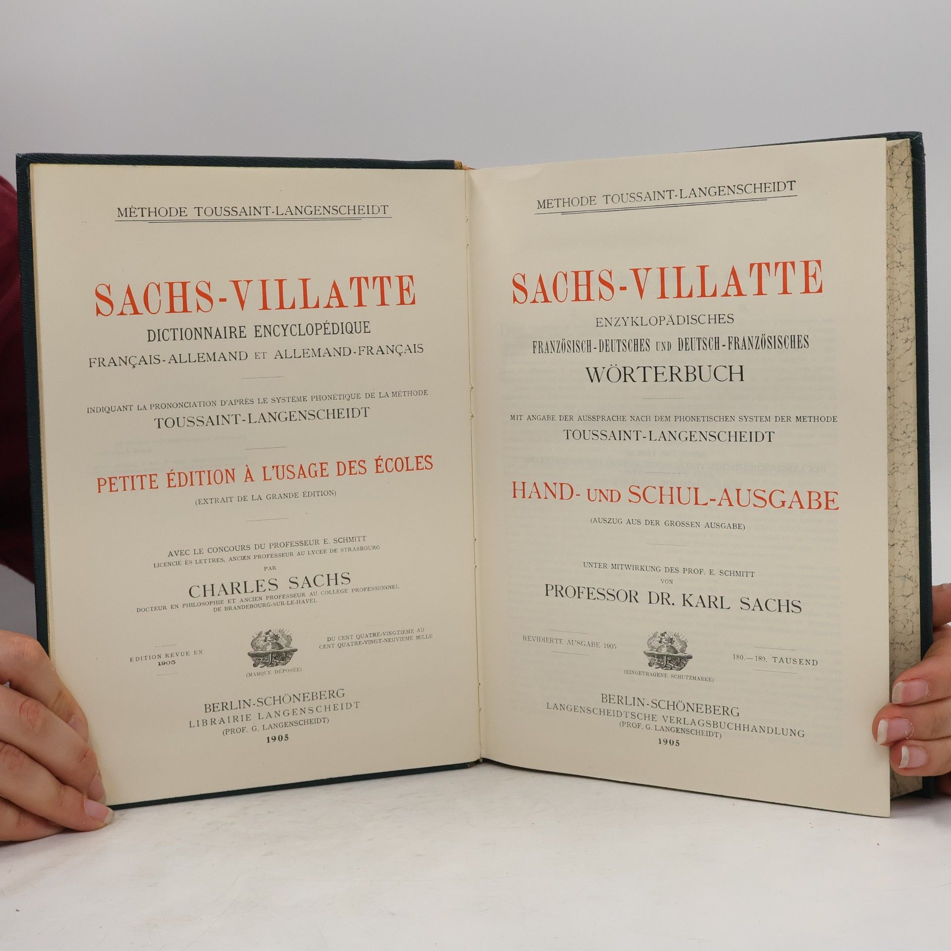 Karl Sachs Sachs-Villatte. Enzyklopädisches französisch-deutsches und deutsch-französisches Wörterbuch. Das Komplet