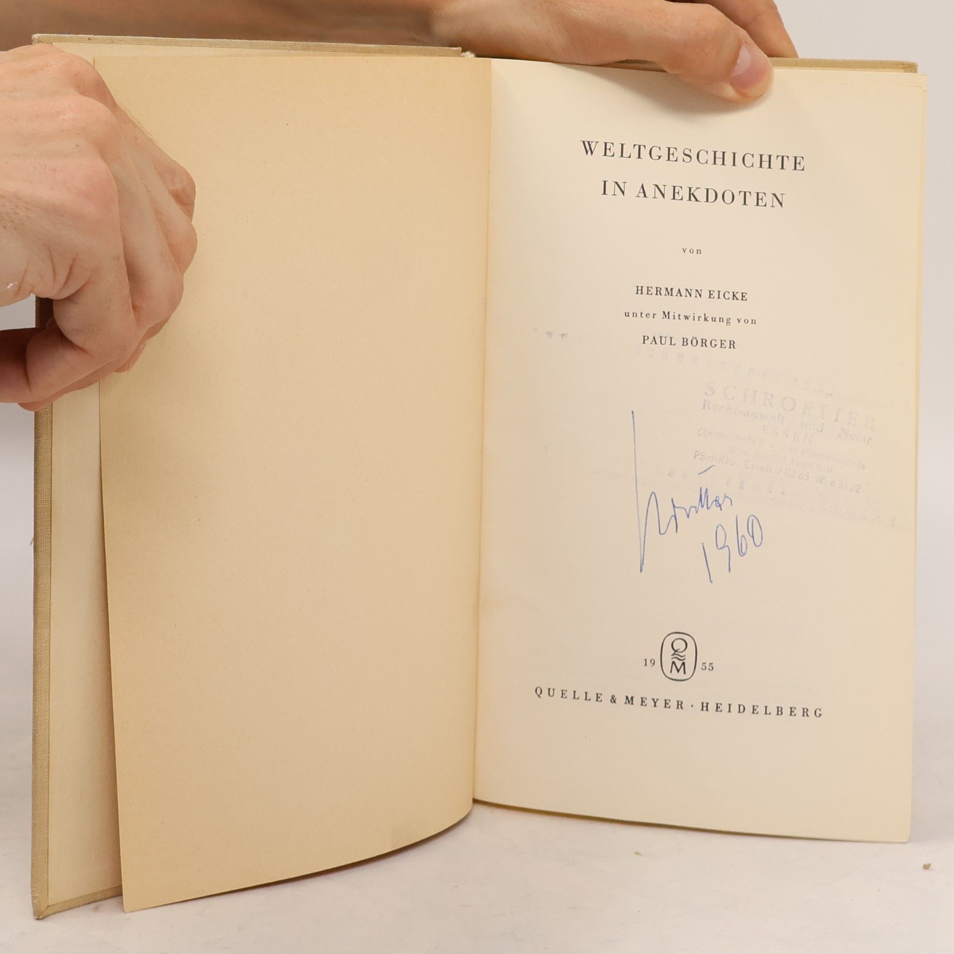 Hermann Eicke Weltgeschichte in Anekdoten