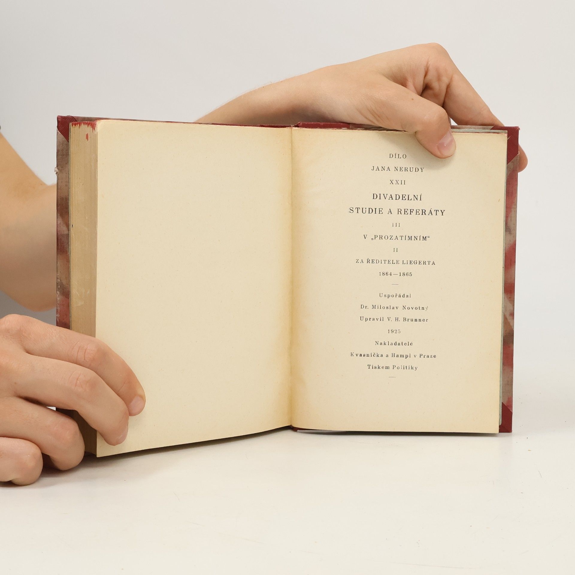 Jan Neruda Divadelní studie a referáty III