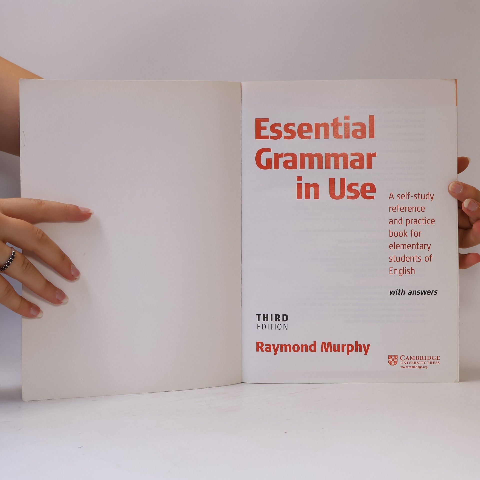Raymond Murphy Essential Grammar in Use with Answers