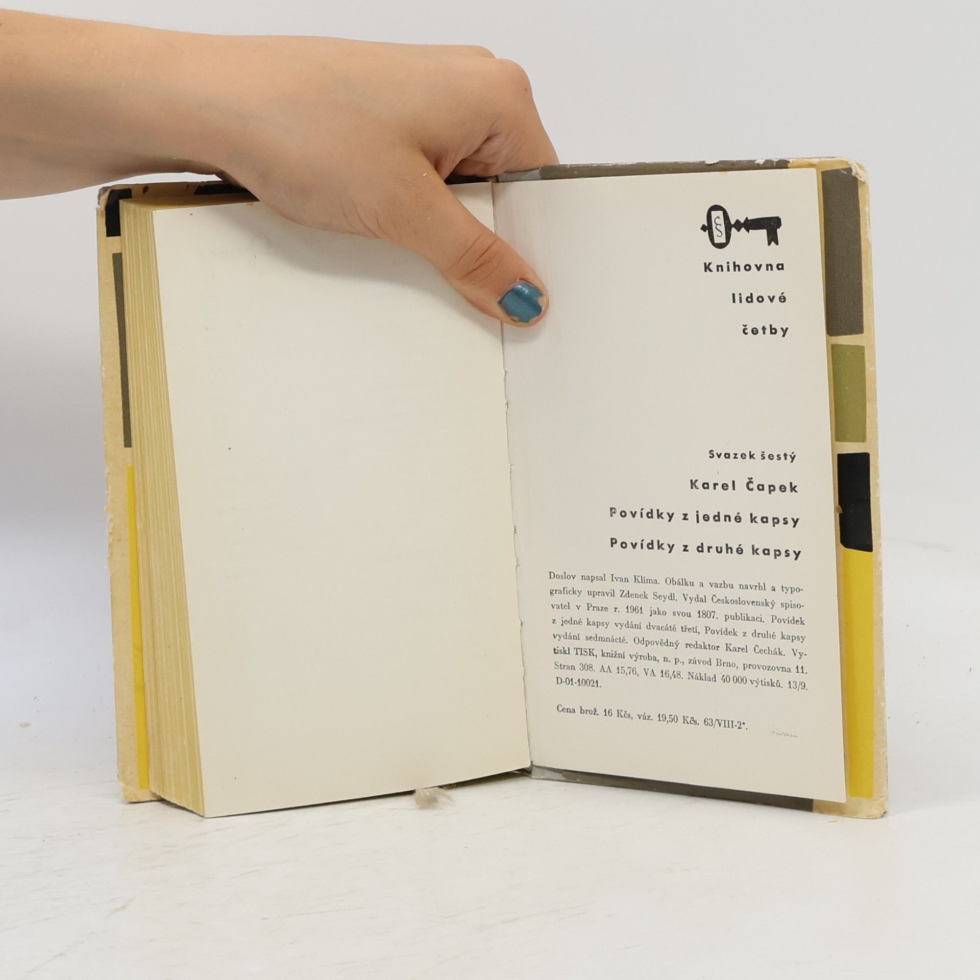 Karel Čapek Povídky z jedné kapsy. Povídky z druhé kapsy