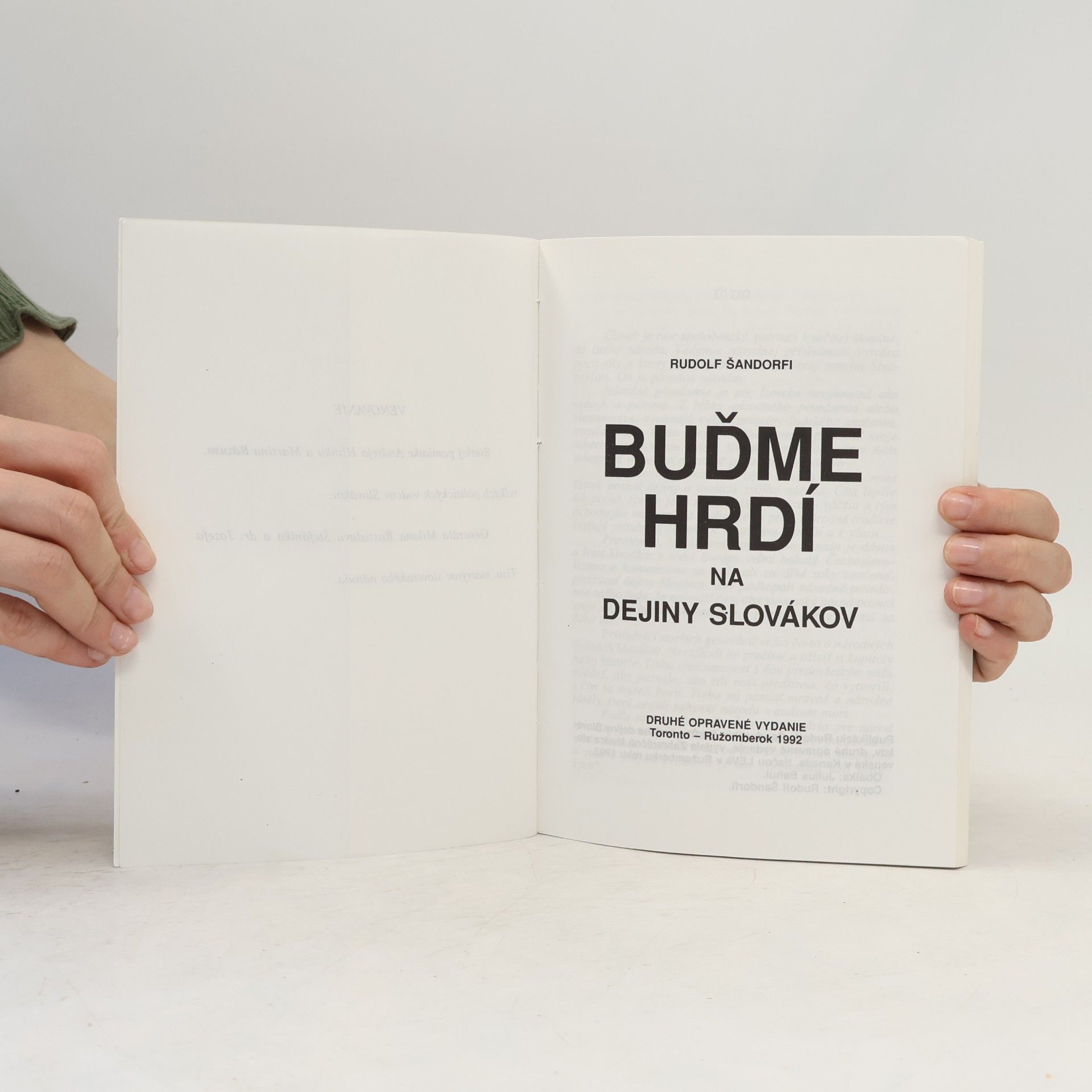 Rudolf Šandorfi Buďme hrdí na dejiny Slovákov