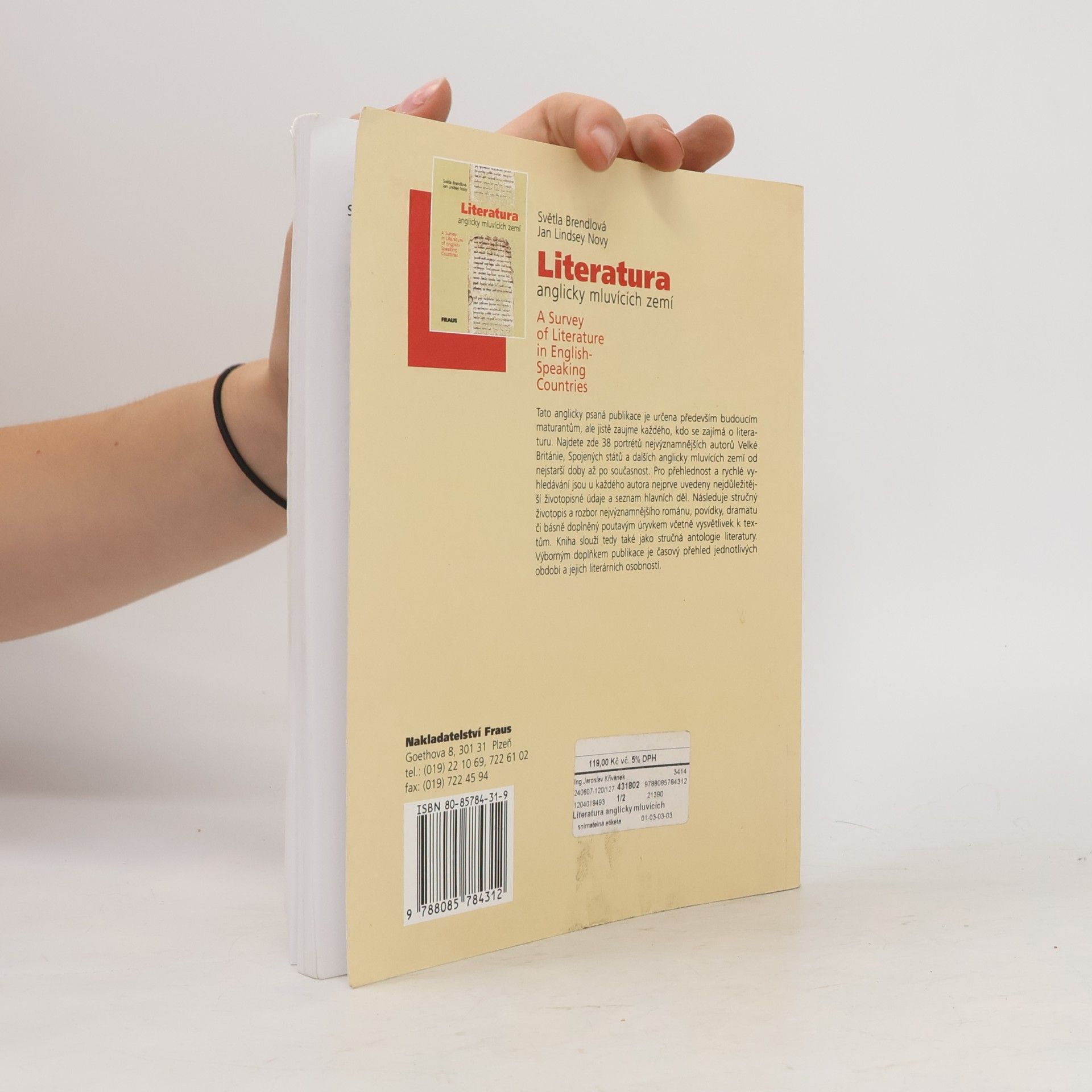 Světla Brendlová Literatura anglicky mluvících zemí. A survey of Literature in English-Speaking Countries