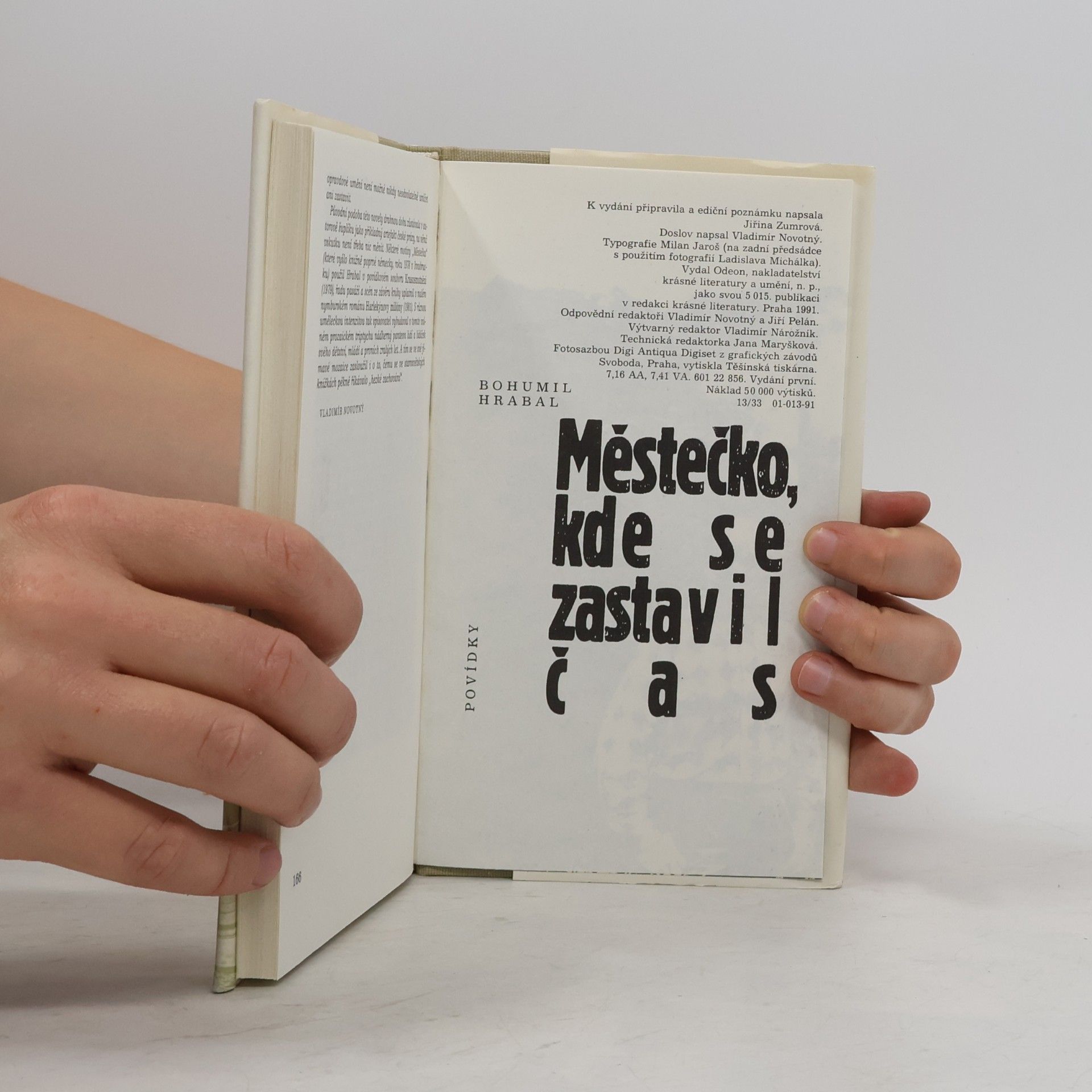 Bohumil Hrabal Městečko, kde se zastavil čas
