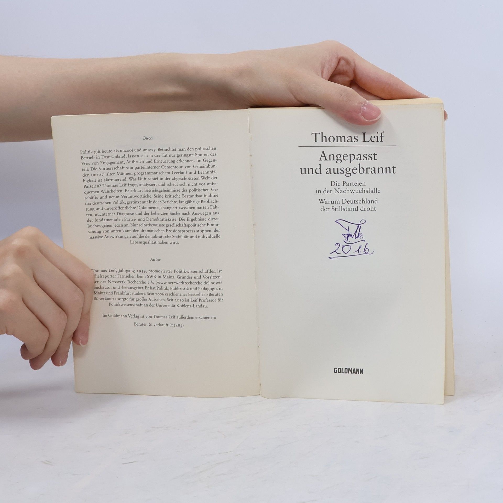 Thomas Leif Angepasst und ausgebrannt
