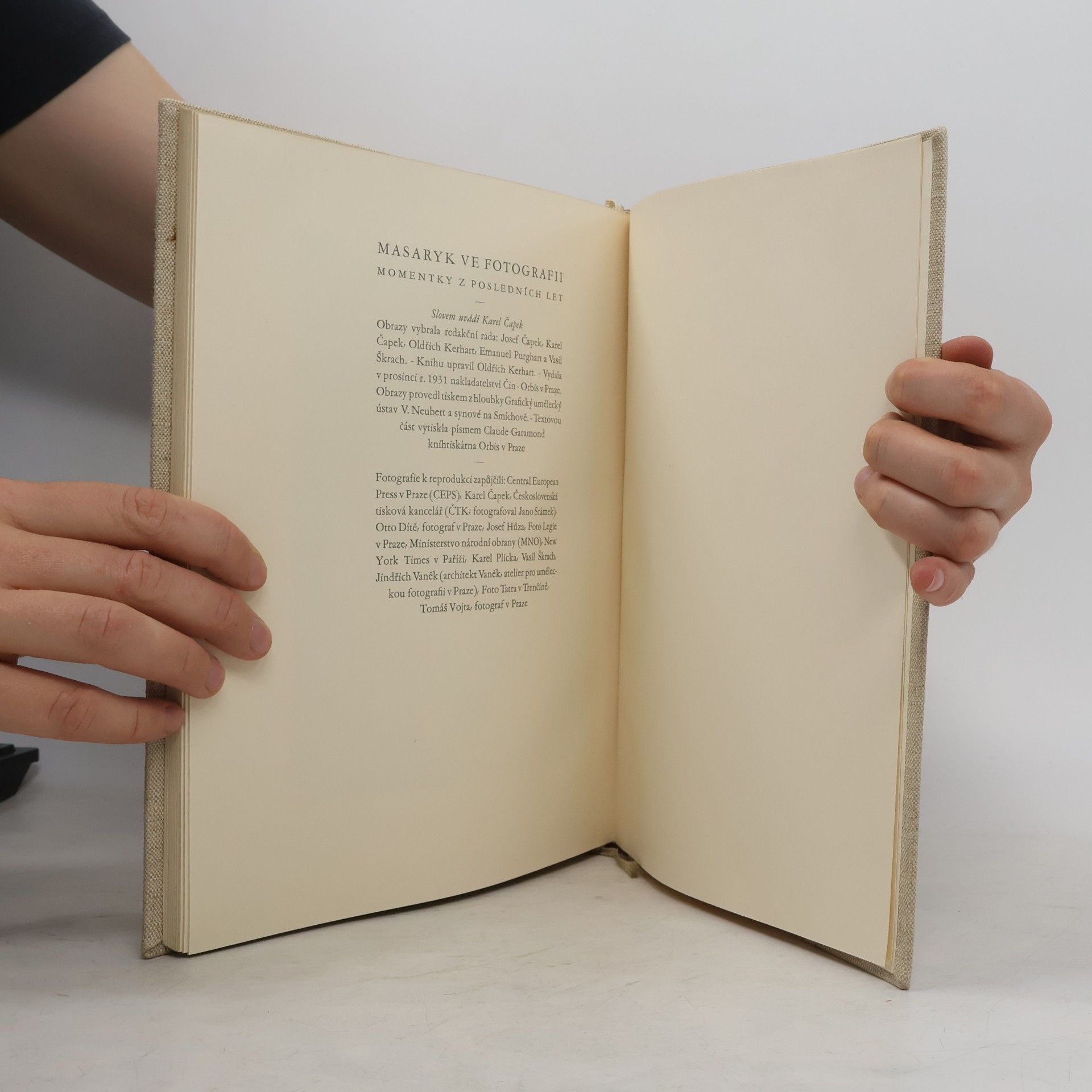 Karel Čapek Masaryk ve fotografii. Momentky z posledních let