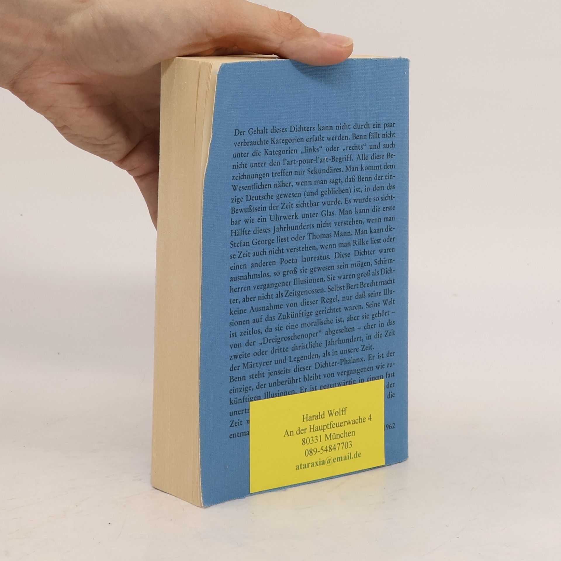 Gottfried Benn Gesammelte Werke 8. Autobiographische Schriften