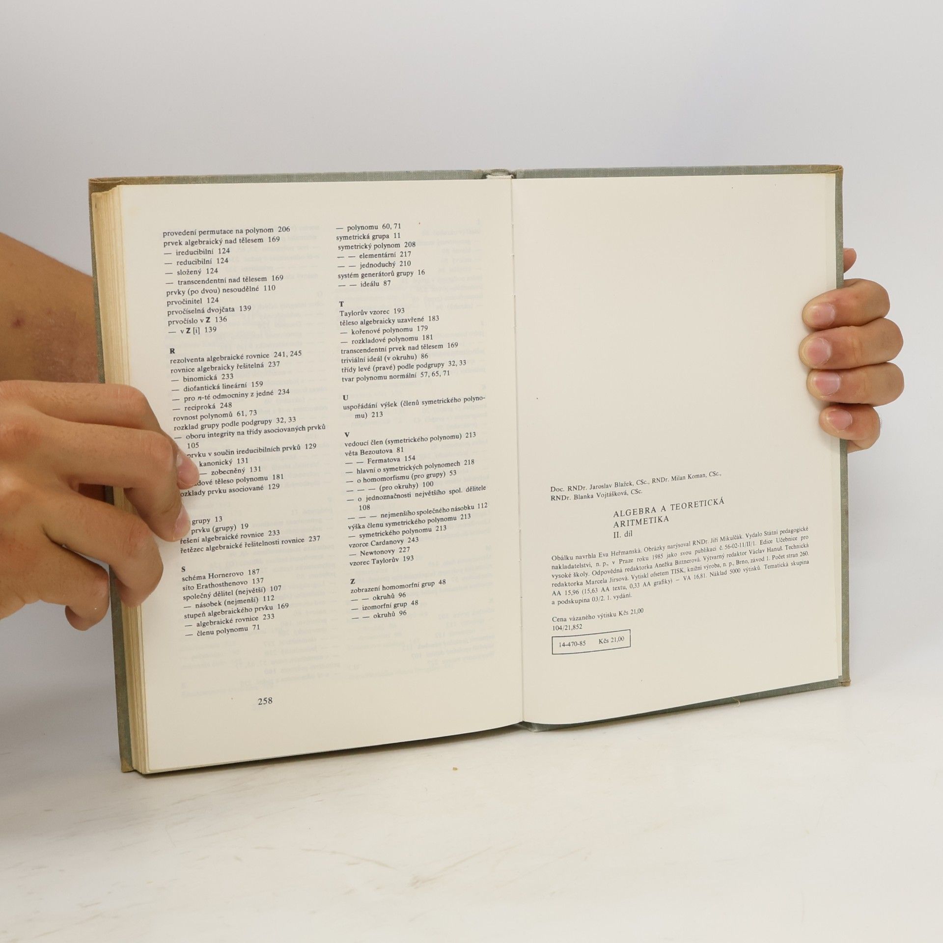 Various authors Algebra a teoretická aritmetika, díl II