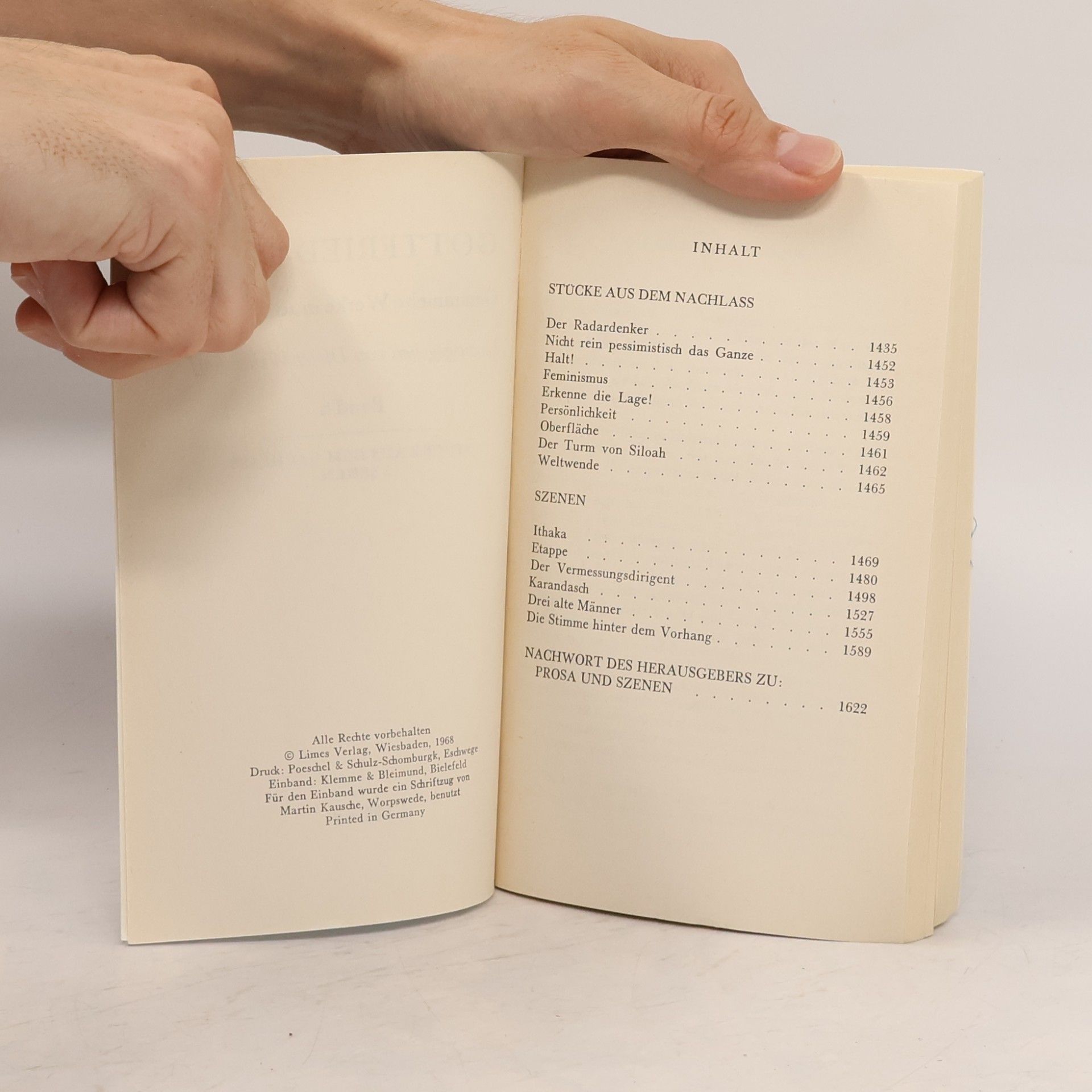 Gottfried Benn Gesammelte Werke 6