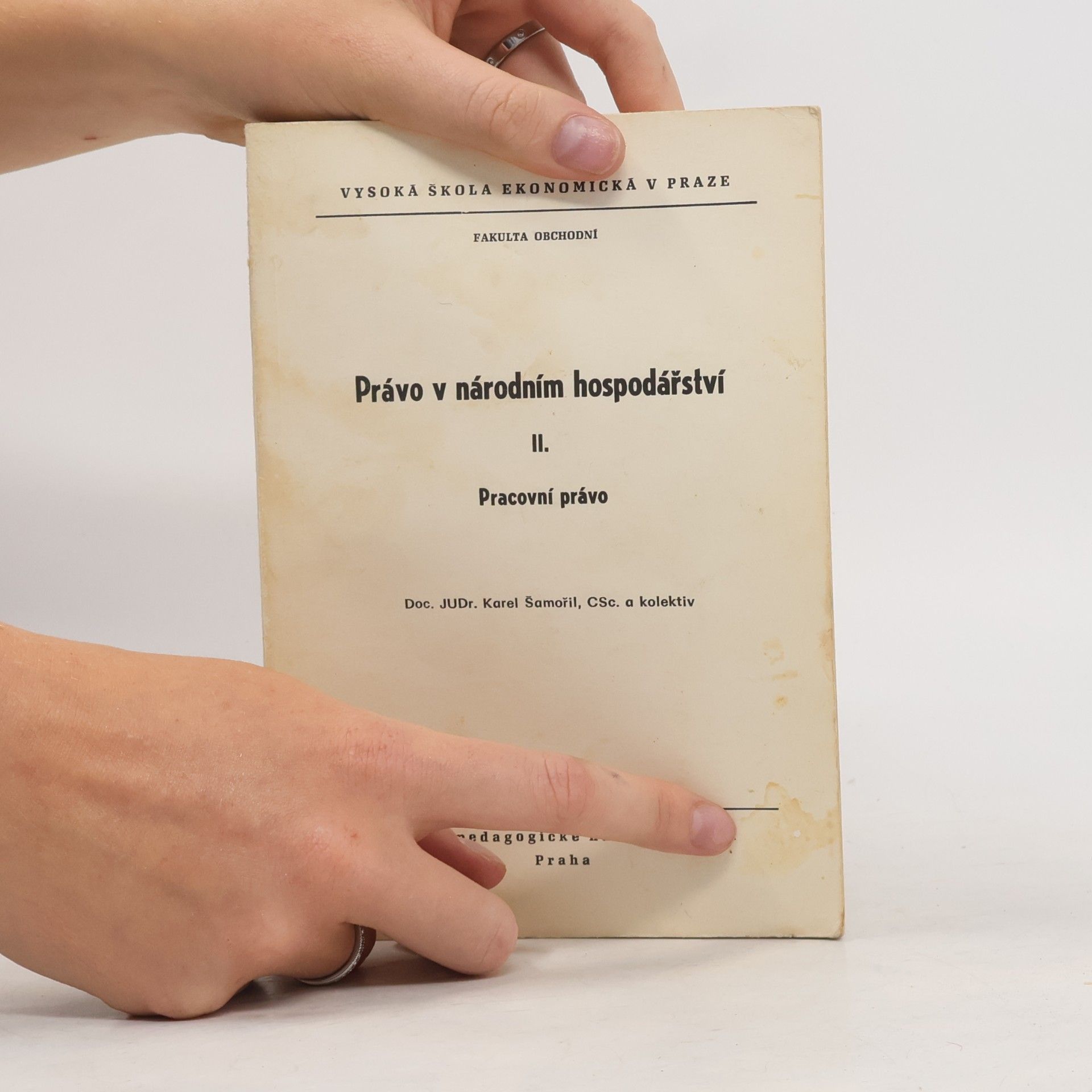 Karel Šamořil Právo v národním hospodářství II.