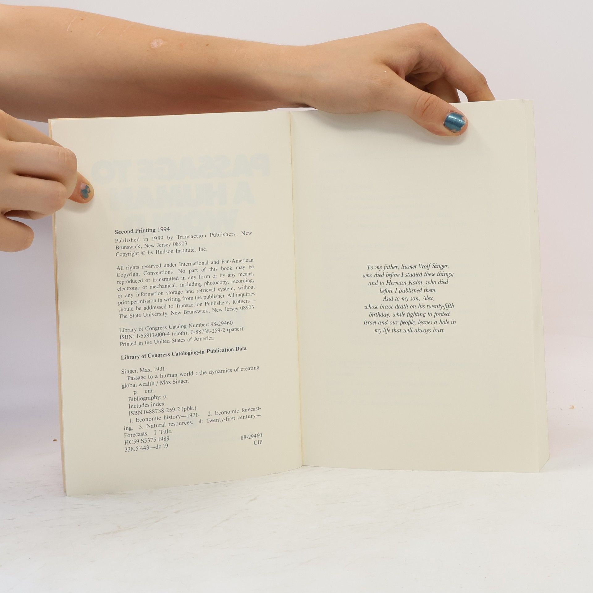 Max Singer Passage to a Human World