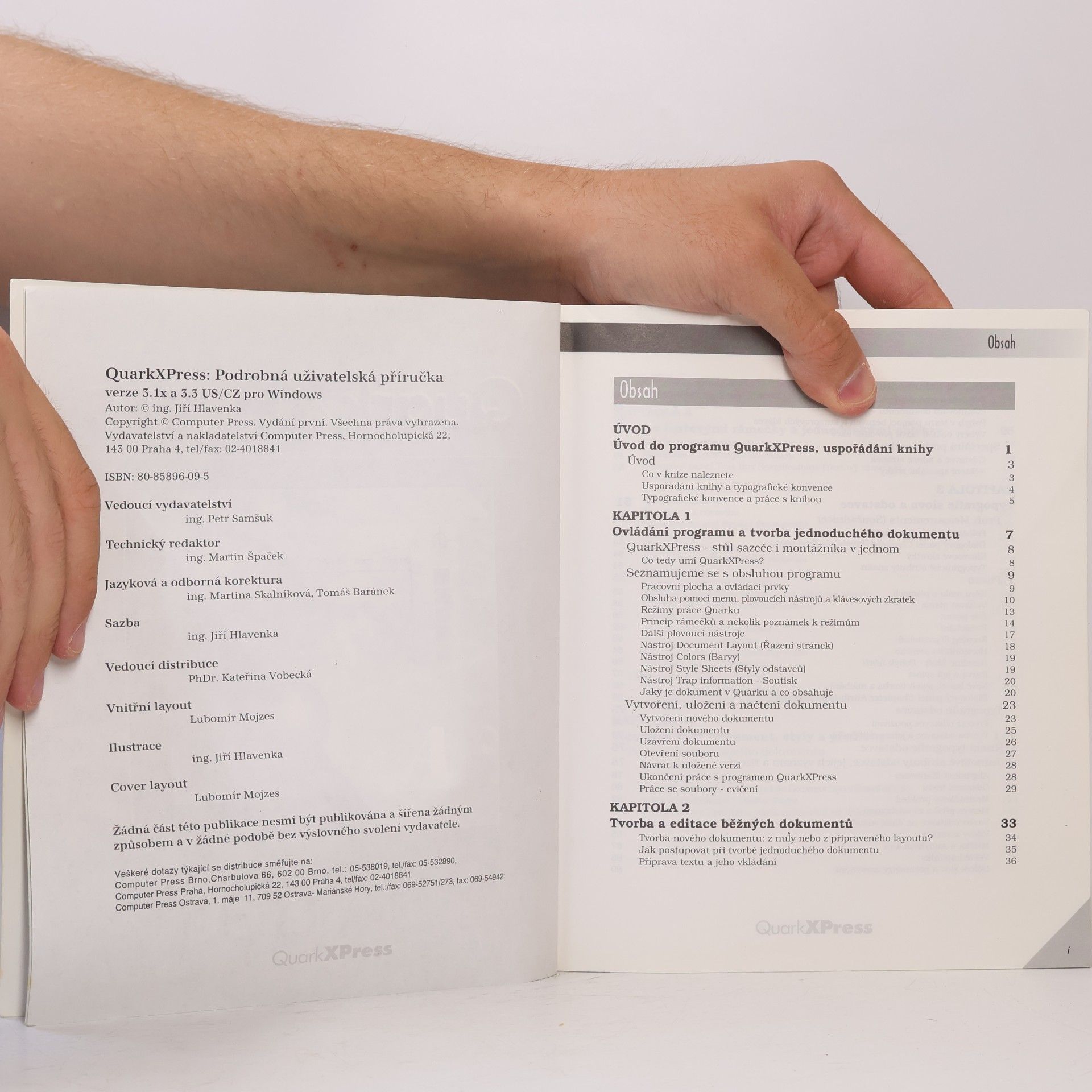 Jiří Hlavenka QuarkXPress : podrobná uživatelská příručka verze 3.1x a 3.3 pro Windows