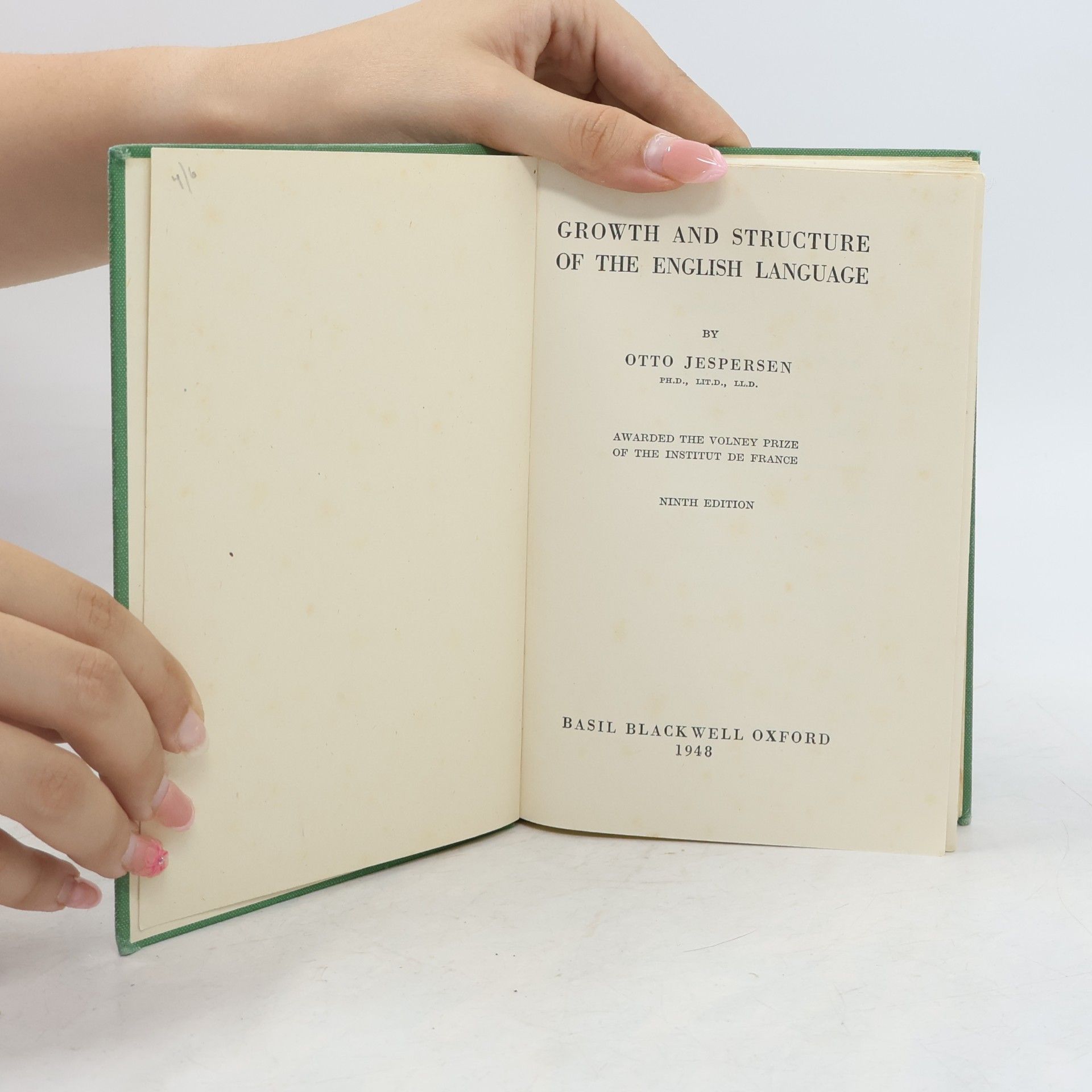 Otto Jespersen Growth and Structure of the English Language