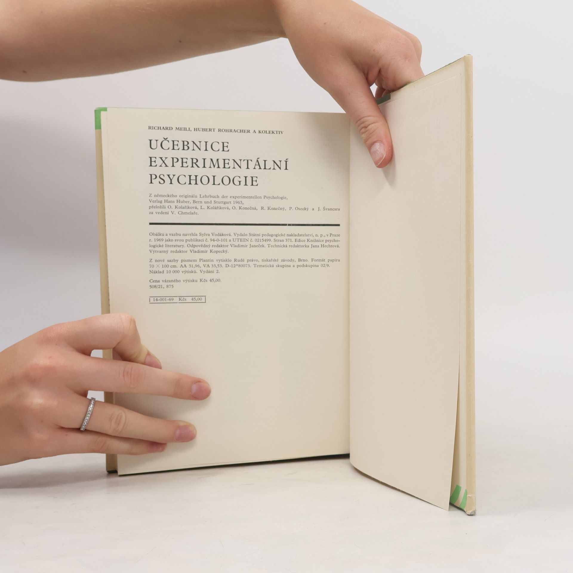 Richard Meili Učebnice experimentální psychologie