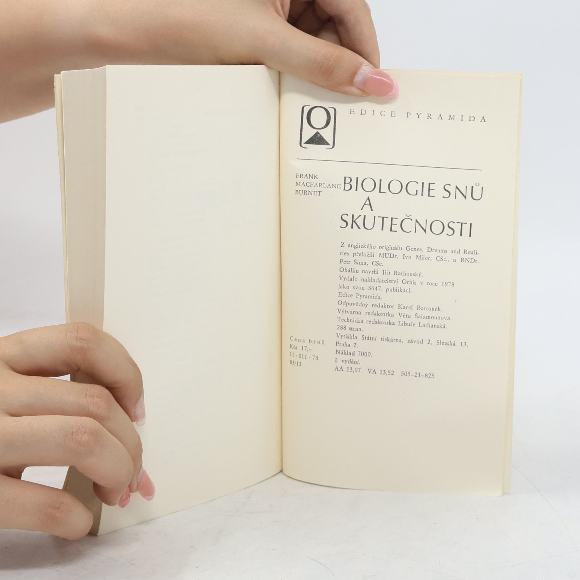 Frank Macfarlane Burnet Biologie snů a skutečnosti