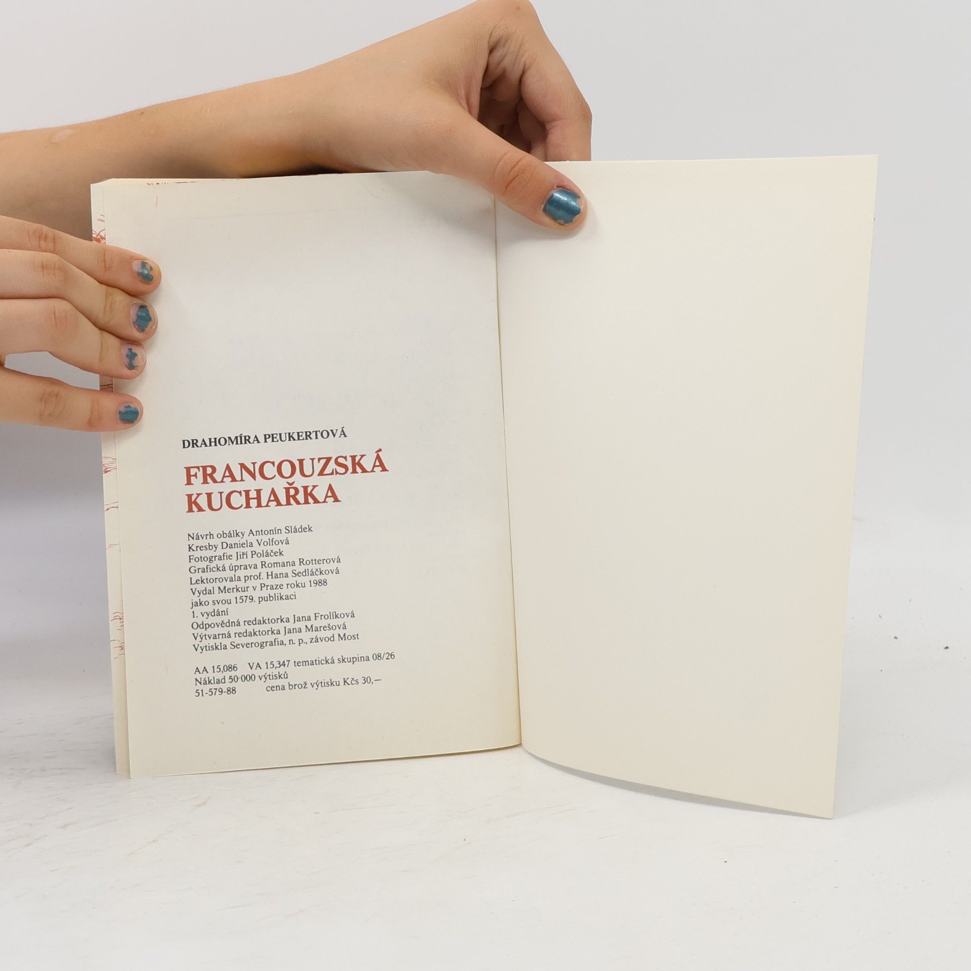 Drahomíra Peukertová Francouzská kuchařka