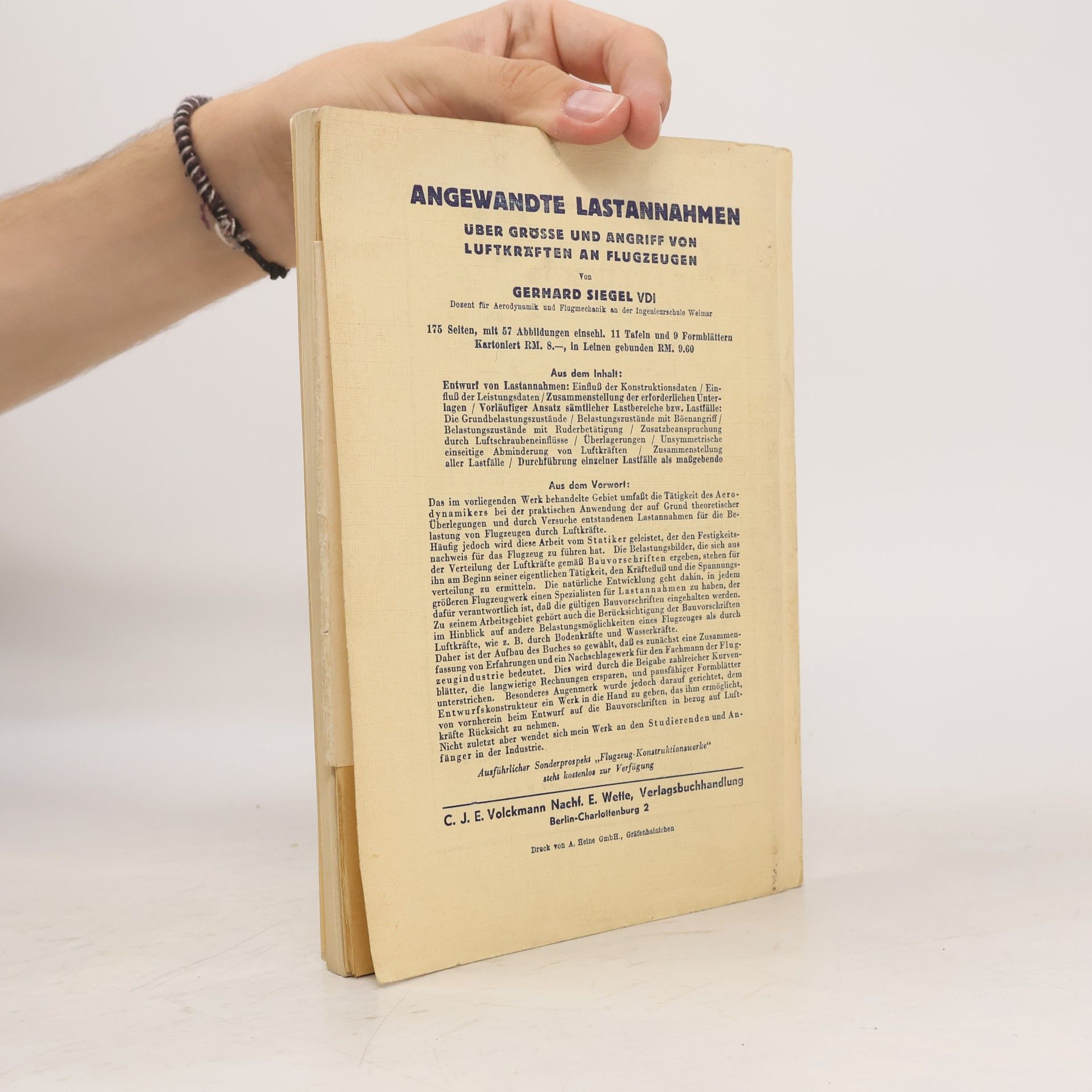 Gerhard Otto Entwurf und berechnung von Flugzeugen IVa