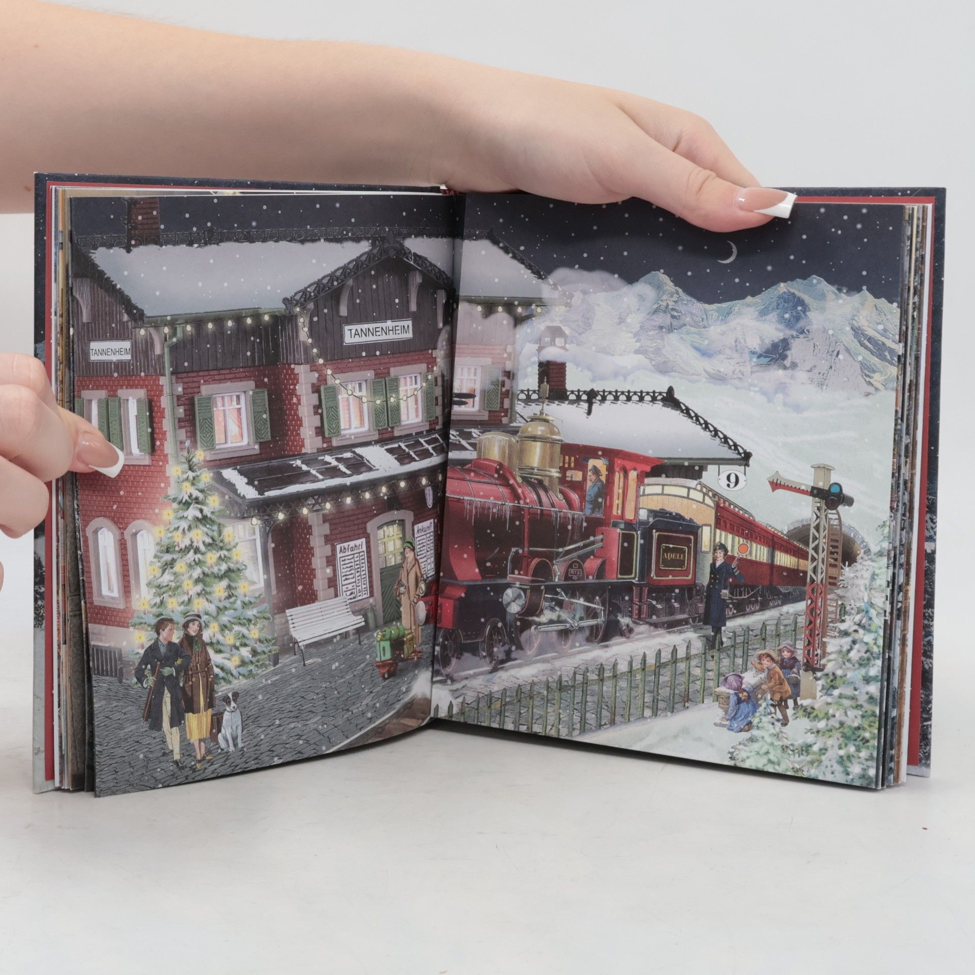 Gitta Edelmann Weihnachtsexpress ins Glück. Adventskalenderbuch mit Ausklappseiten , Eine romantische Weihnachtsgeschichte in 24 Kapiteln