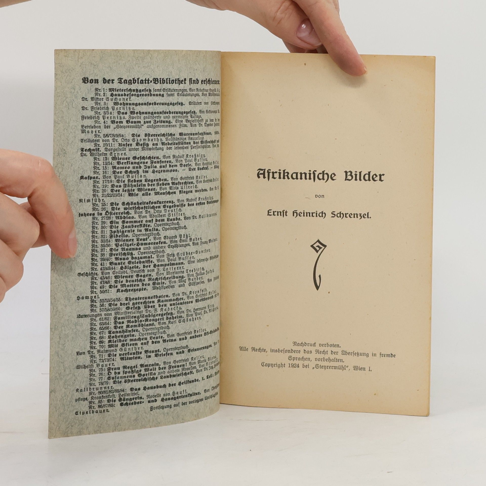 Ernst Heinrich Schrenzel Afrikanische Bilder