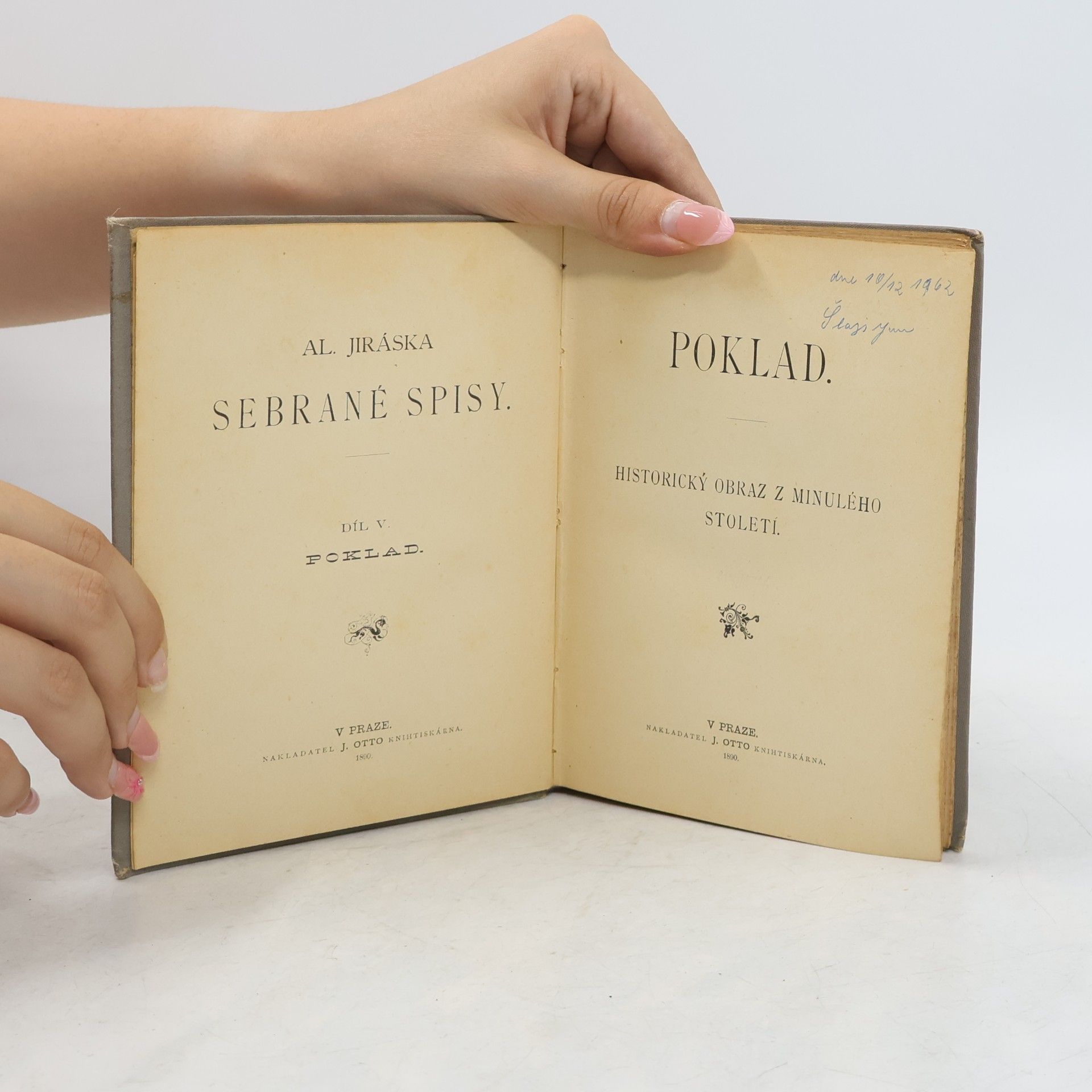 Alois Jirásek Poklad. Historický obraz z minulého století