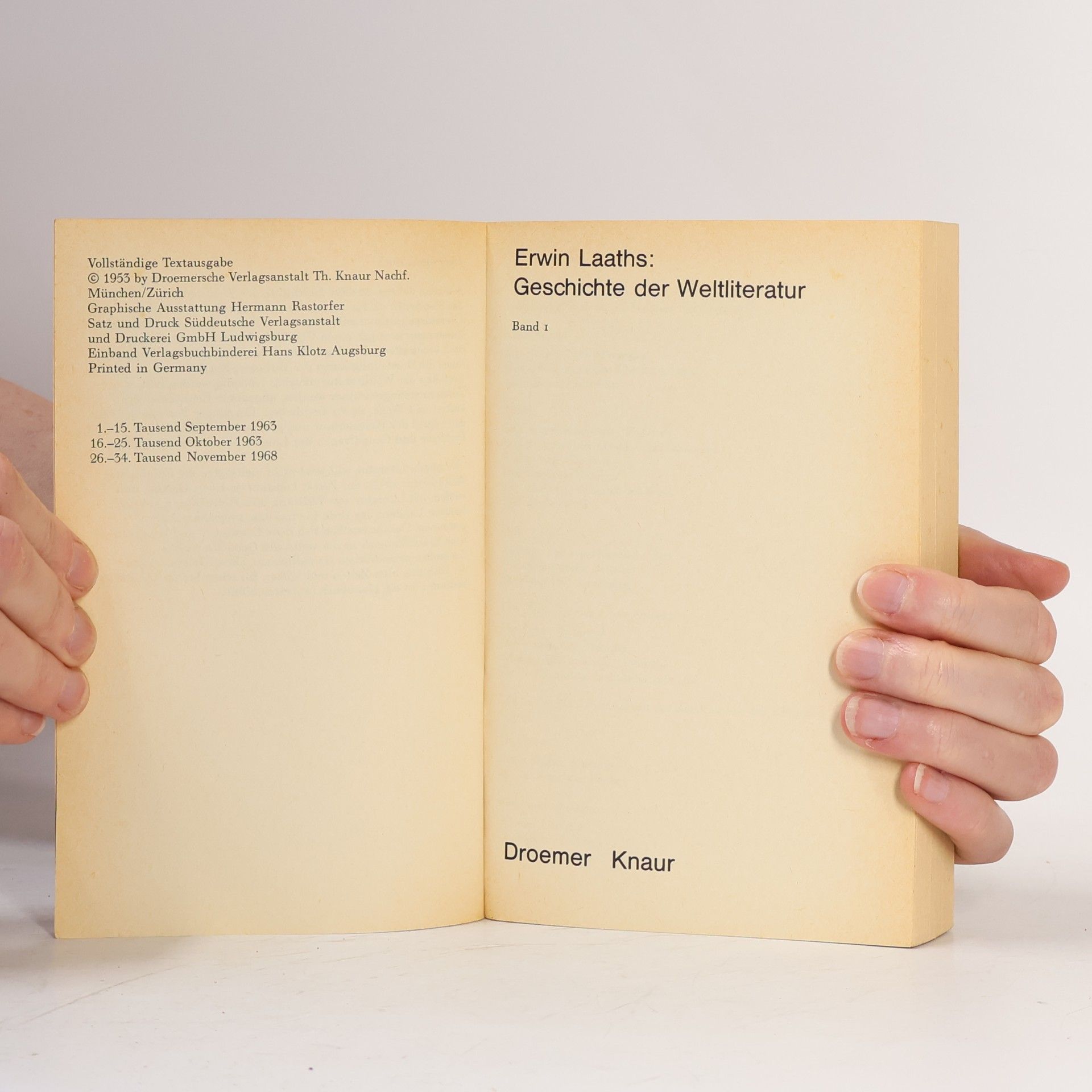 Erwin Laaths Geschichte der Weltliteratur I