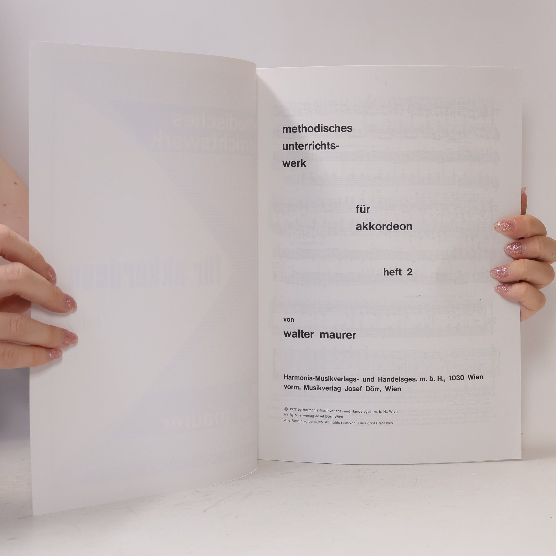 Walter Maurer Methodisches Unterrichtswerk für Akkordeon 2
