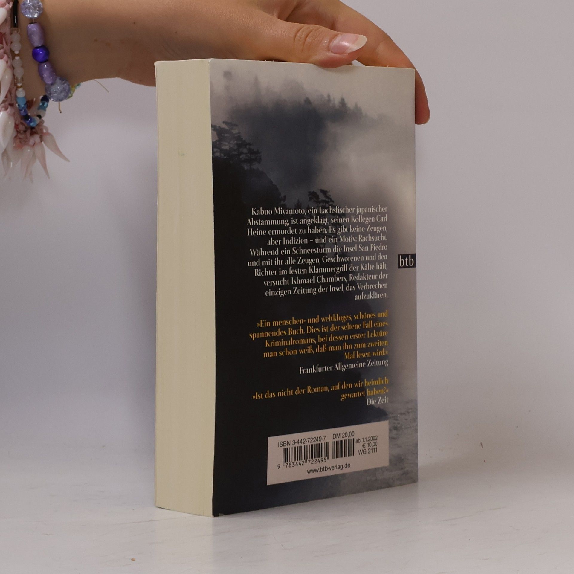 David Guterson Schnee, der auf Zedern fällt