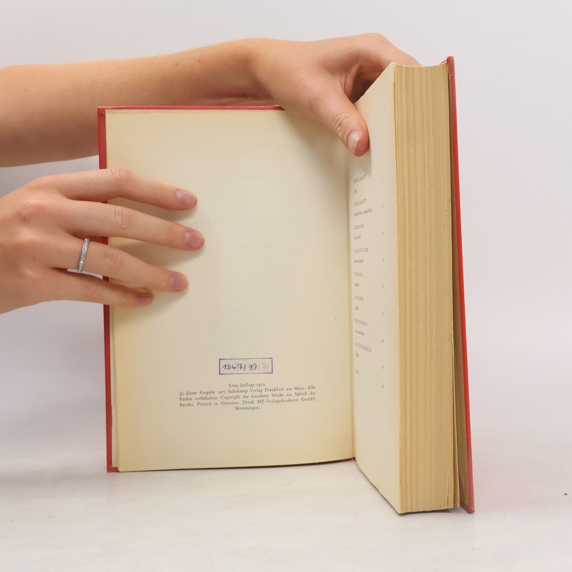 Samuel Beckett Spectaculus XIII.