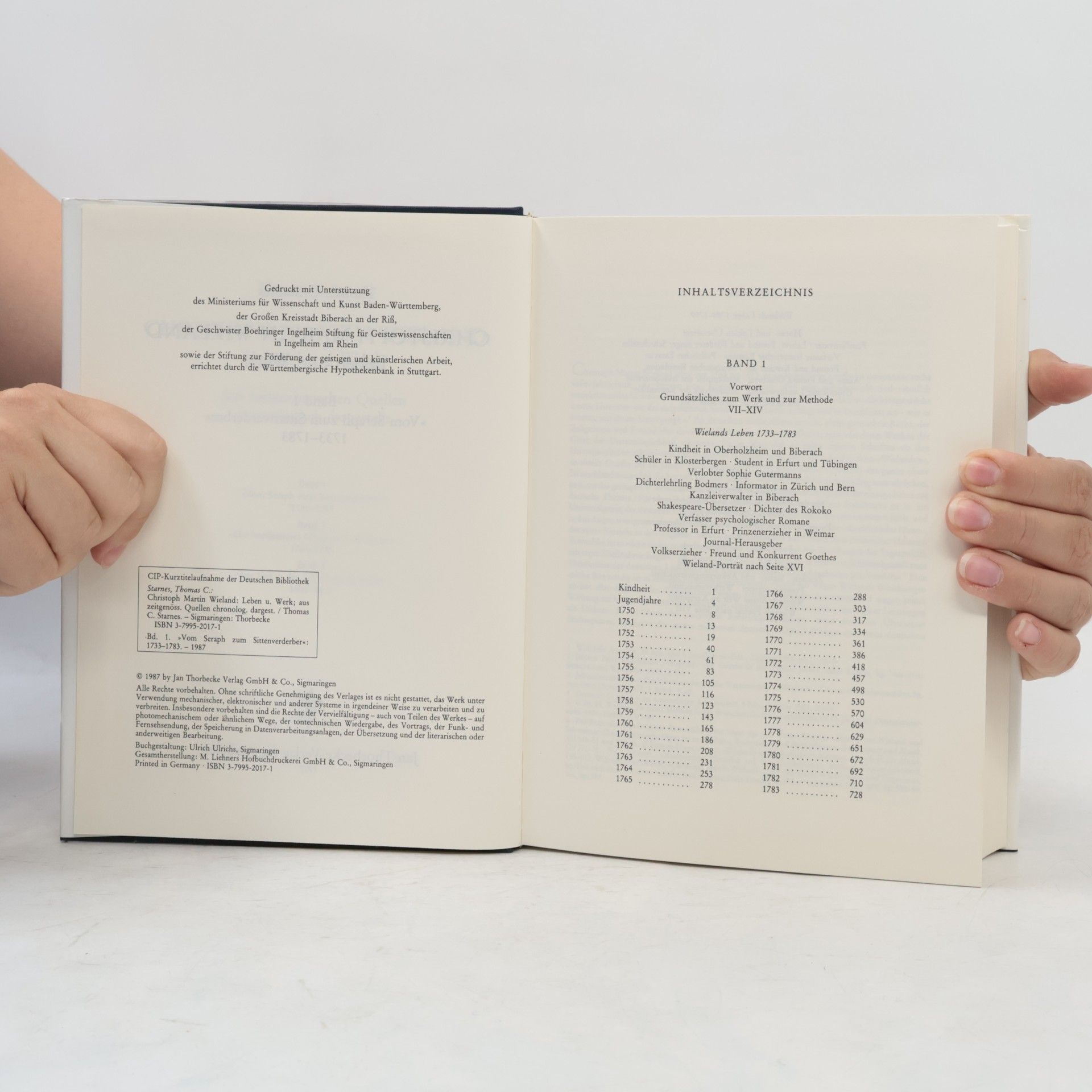 Thomas C. Starnes Christoph Martin Wieland. Leben und Werk I